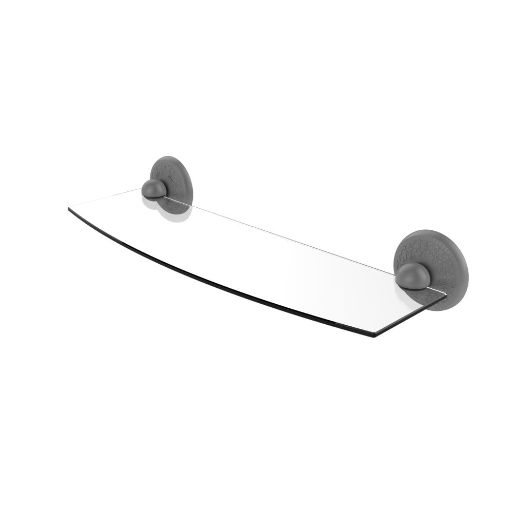 Allied Brass MC-33/18-GYM Monte Carlo Matte Gray Wall mount Bathroom Shelf ( 18-in x 3-in x 5-in )