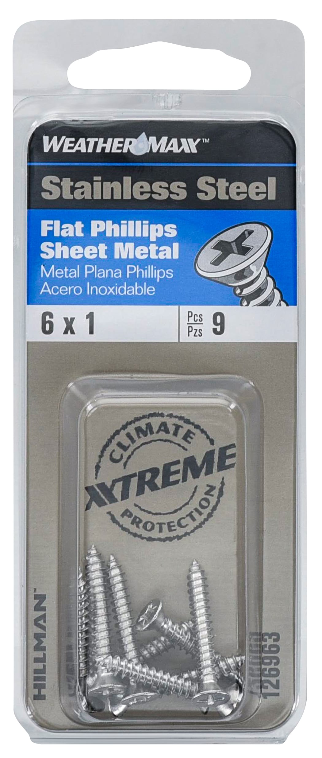 Hillman #6 x 1-in Phillips-Drive Standard Sheet Metal Screws (9-Count ...