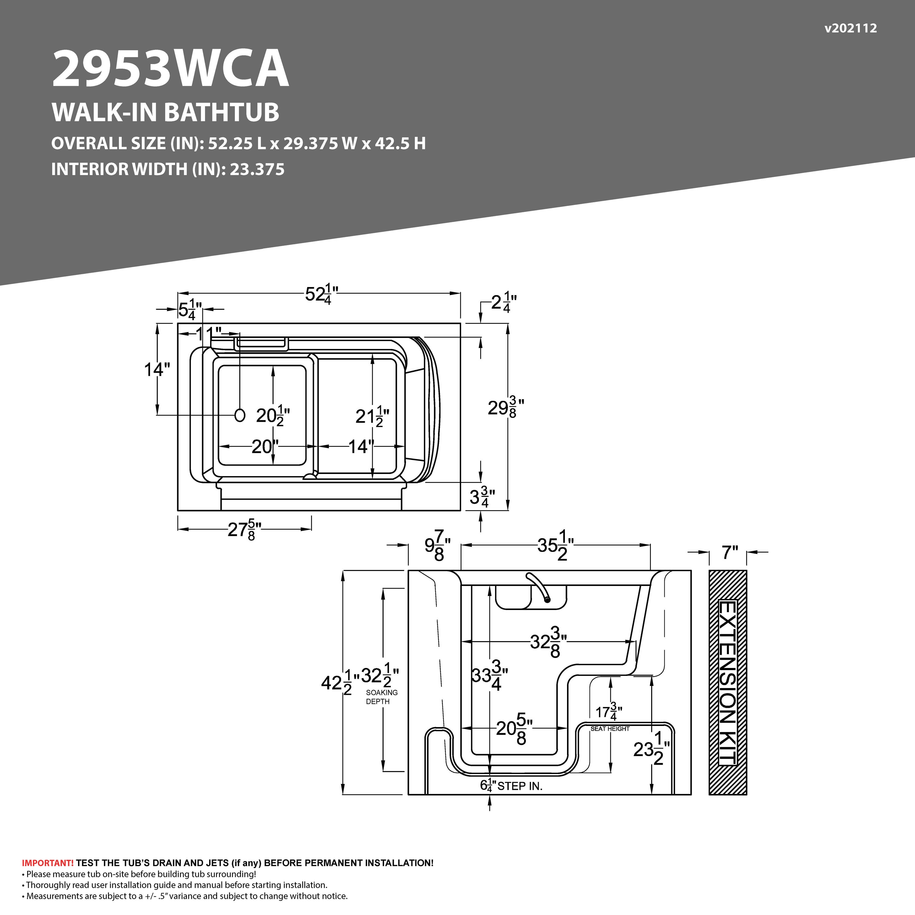 Endurance LS2953WCALWD bathtubs - View #5