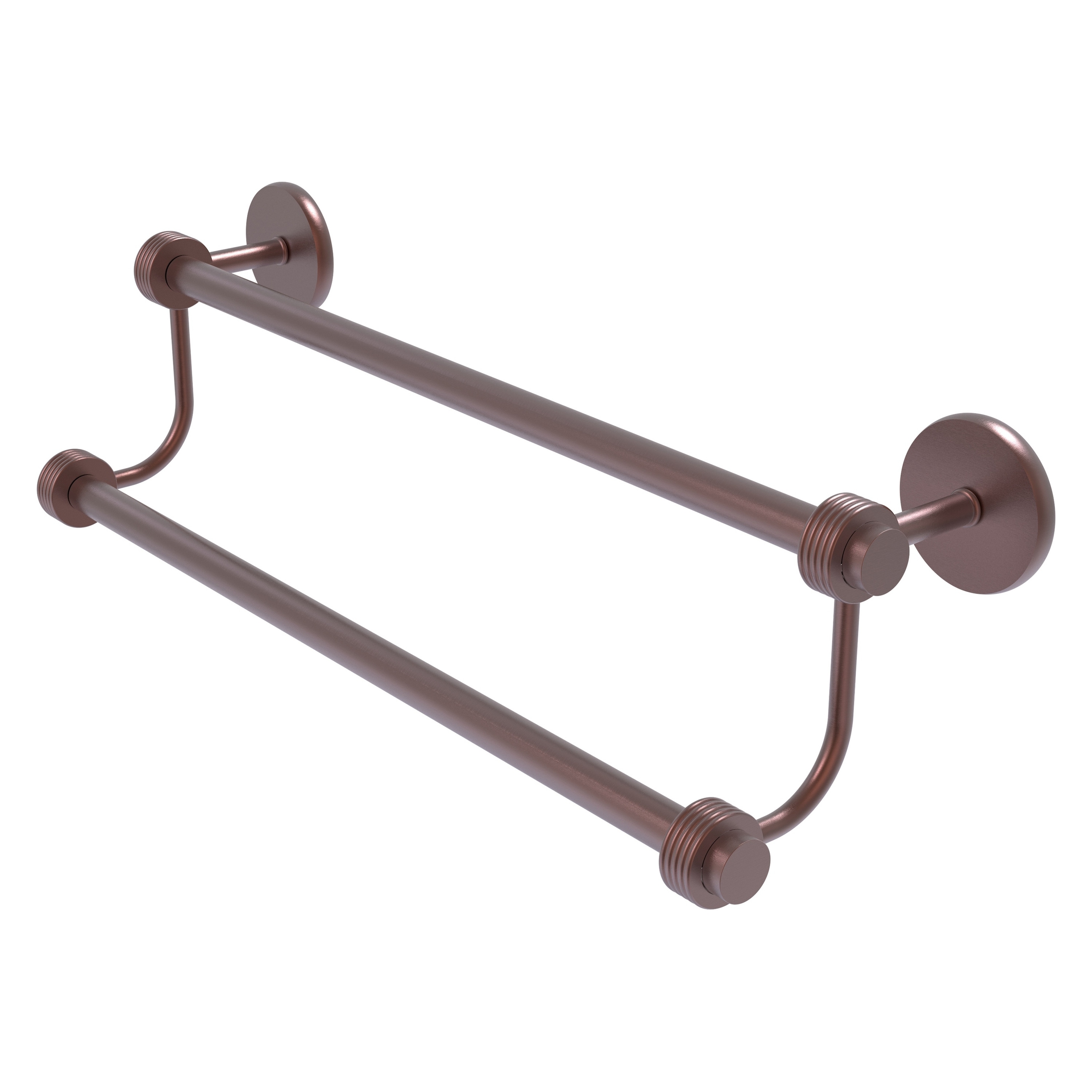 Allied Brass 7272G/24-CA Satellite Orbit Two 24-in double Antique Copper Wall mount Double Towel Bar
