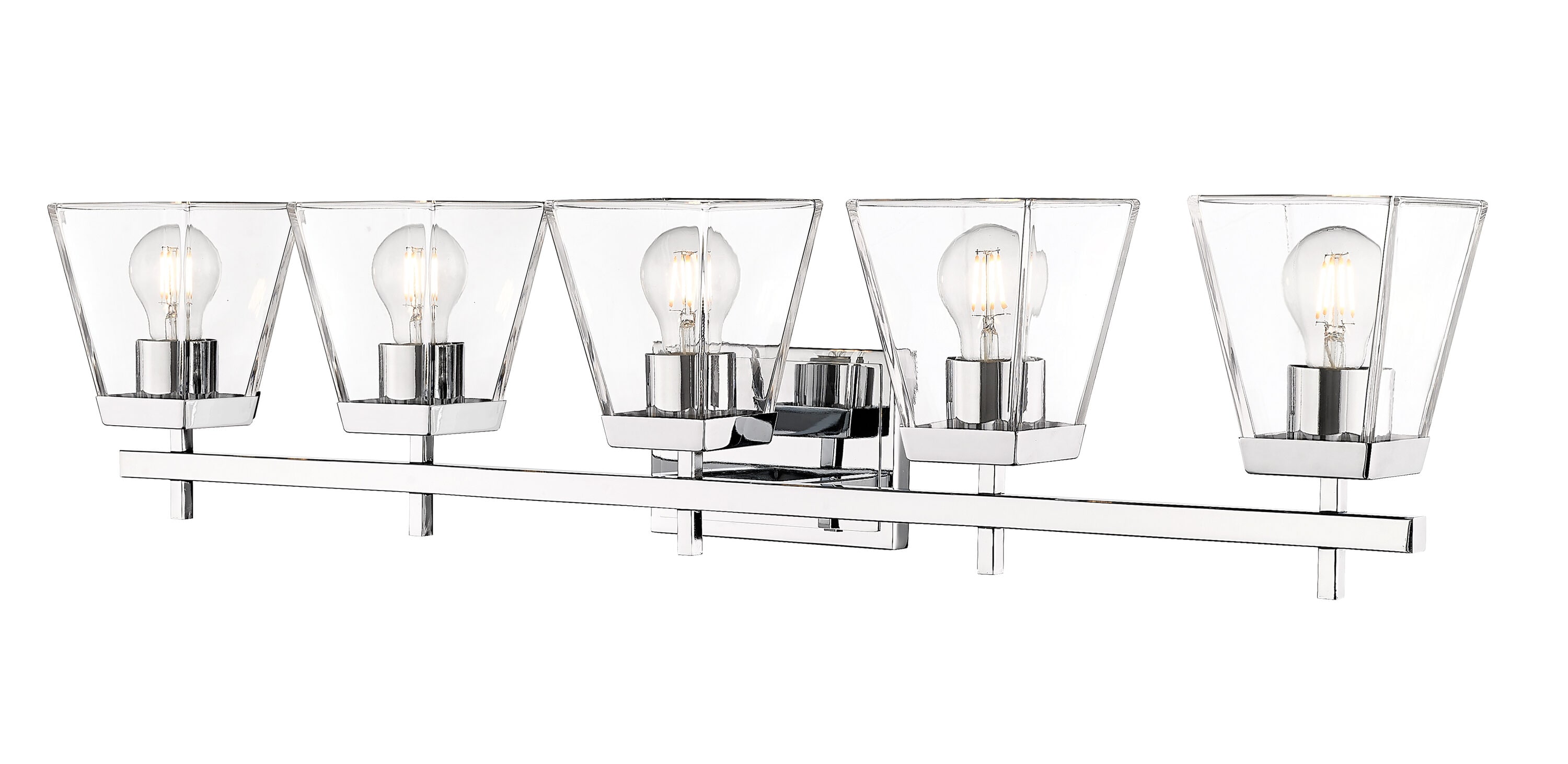 Z-Lite 819-5V-CH Lauren 39-in 5 -Light Polished Chrome Transitional Vanity light