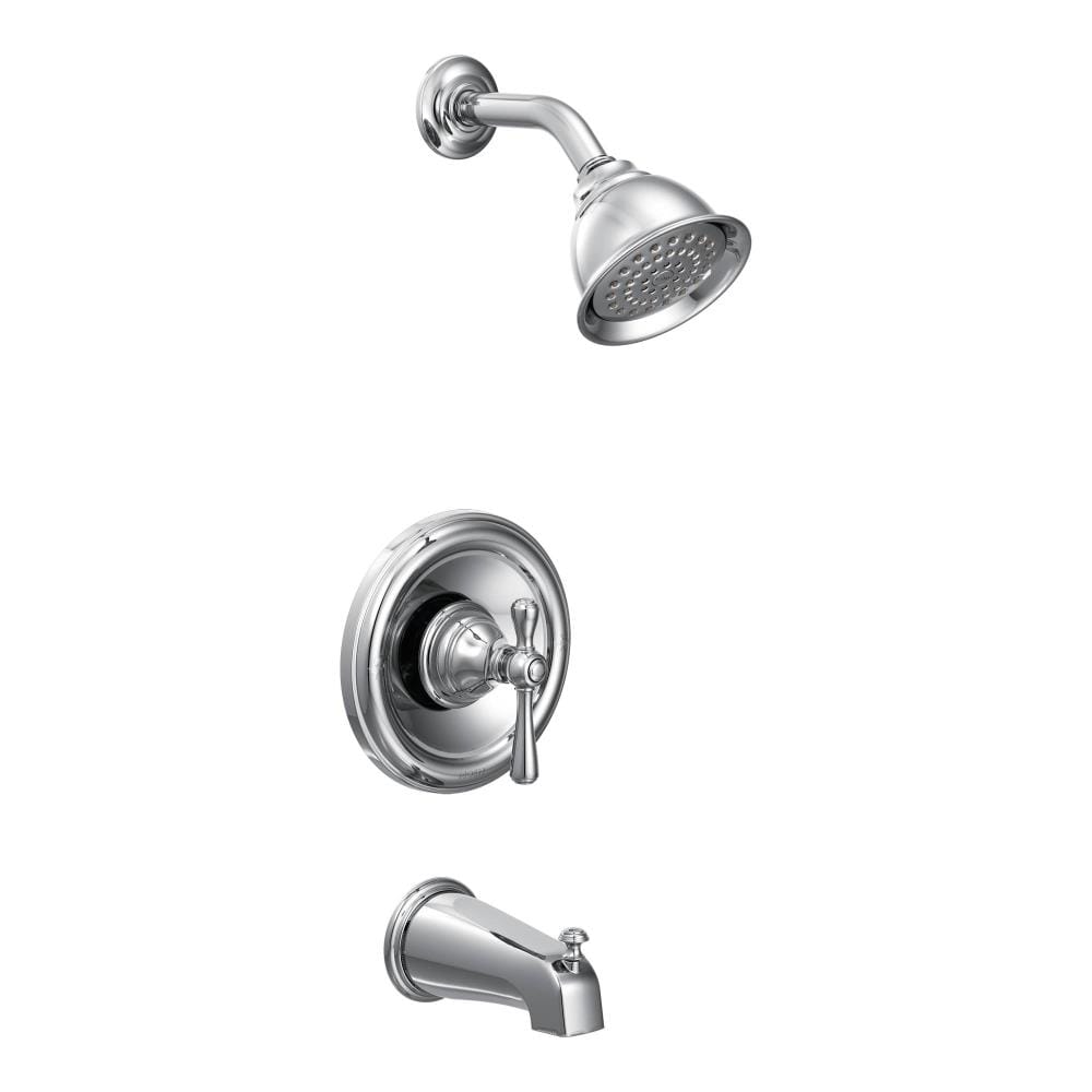 Moen T3113 Kingsley Chrome 1-handle Bathtub and Shower Faucet (Valve Not Included)