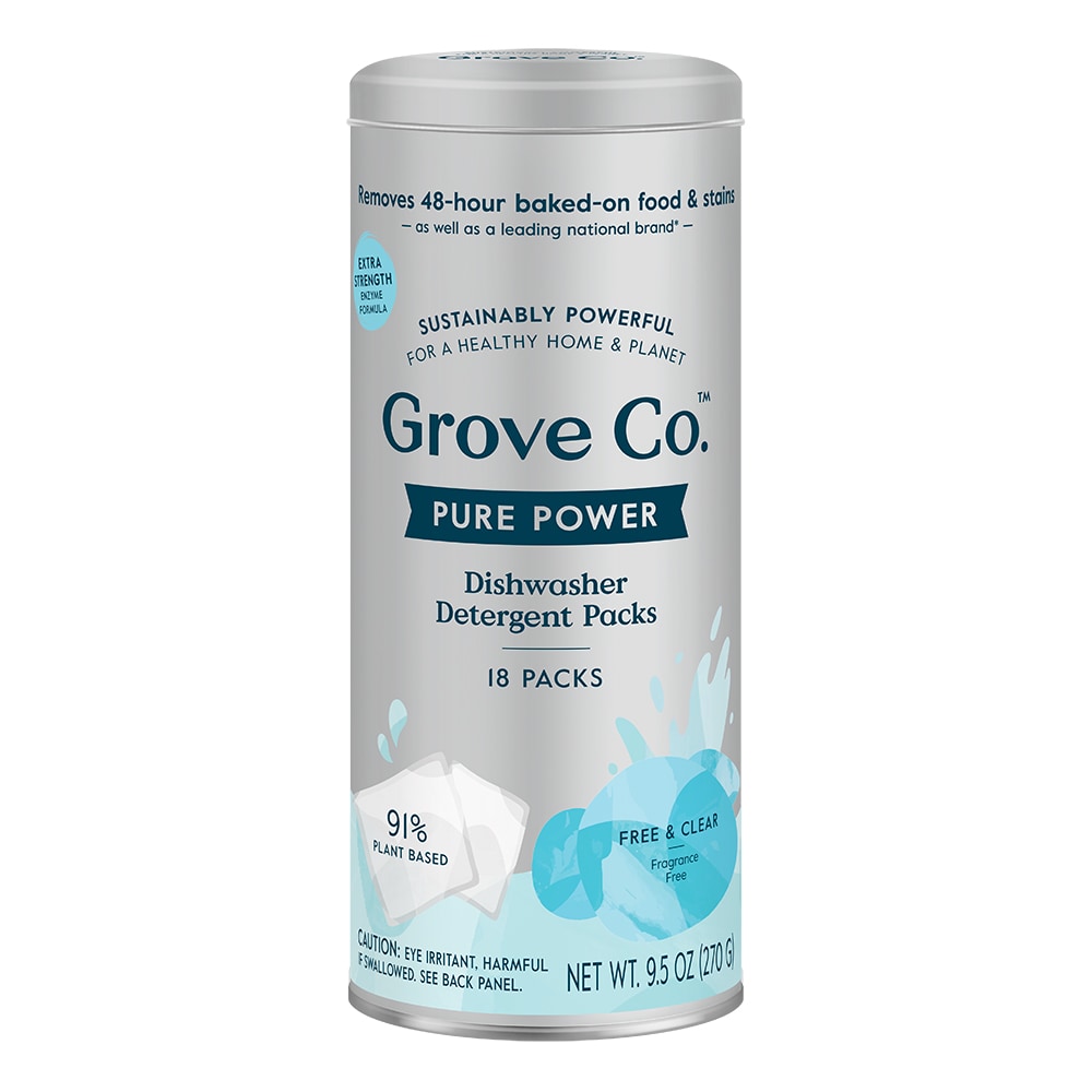 Grove Co. GR-329-0671 18 -Pack 18 -Count Unscented Dishwasher Detergent