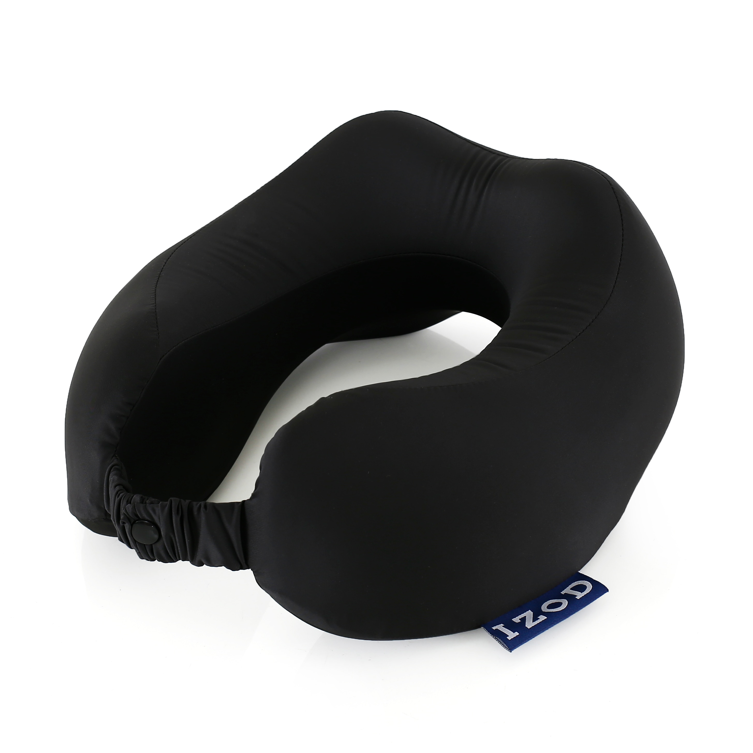 IZOD Cloud Curved Memory Foam 360-Degree Support Travel Neck Pillow - Black