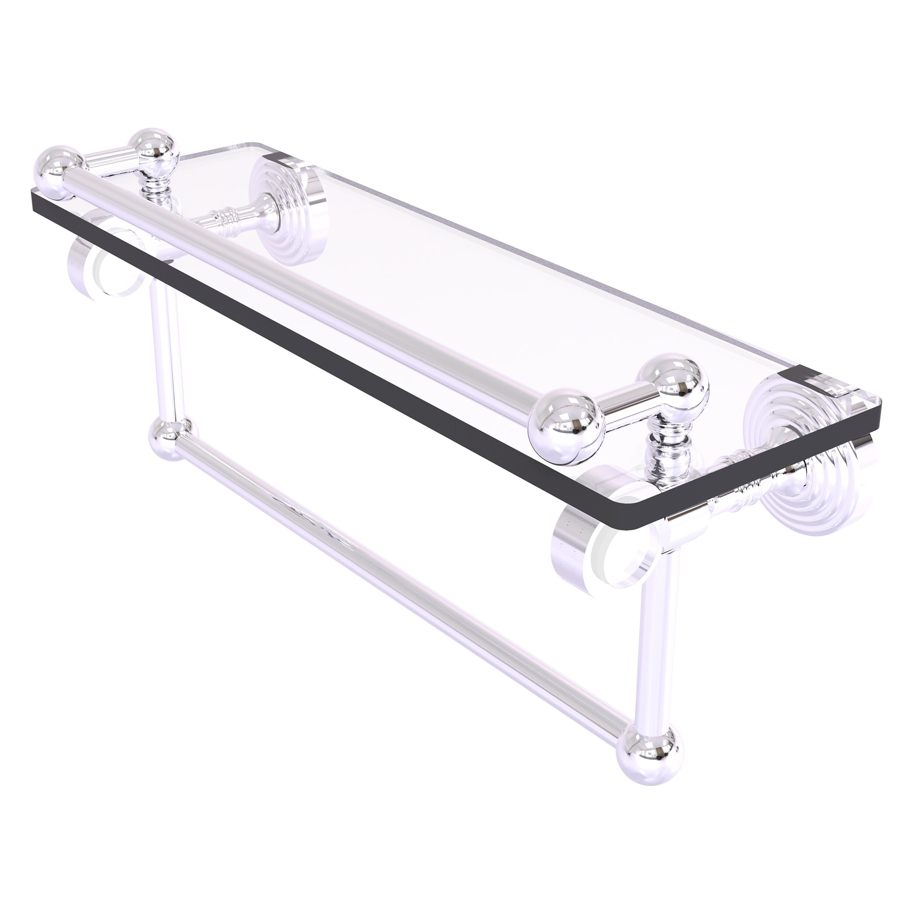 Allied Brass PG-1TB-16-GAL-PC Pacific Grove Polished Chrome Wall mount Bathroom Shelf ( 16-in x 6.8-in x 5-in )