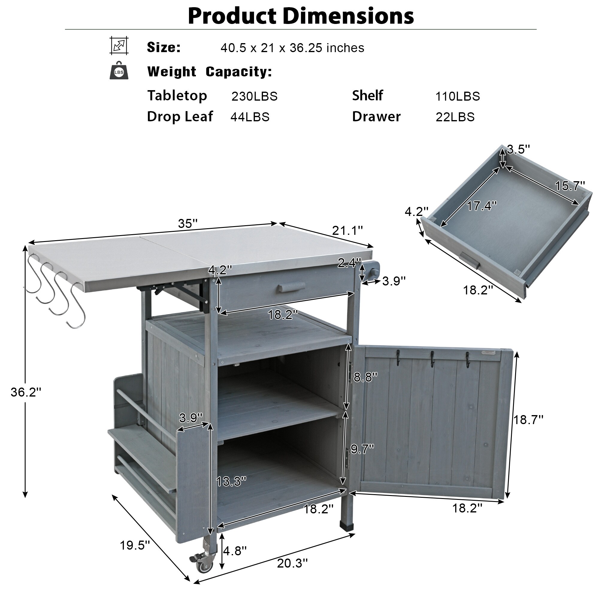 ModernLuxe N707P228272G Outdoor-Carts - View #8