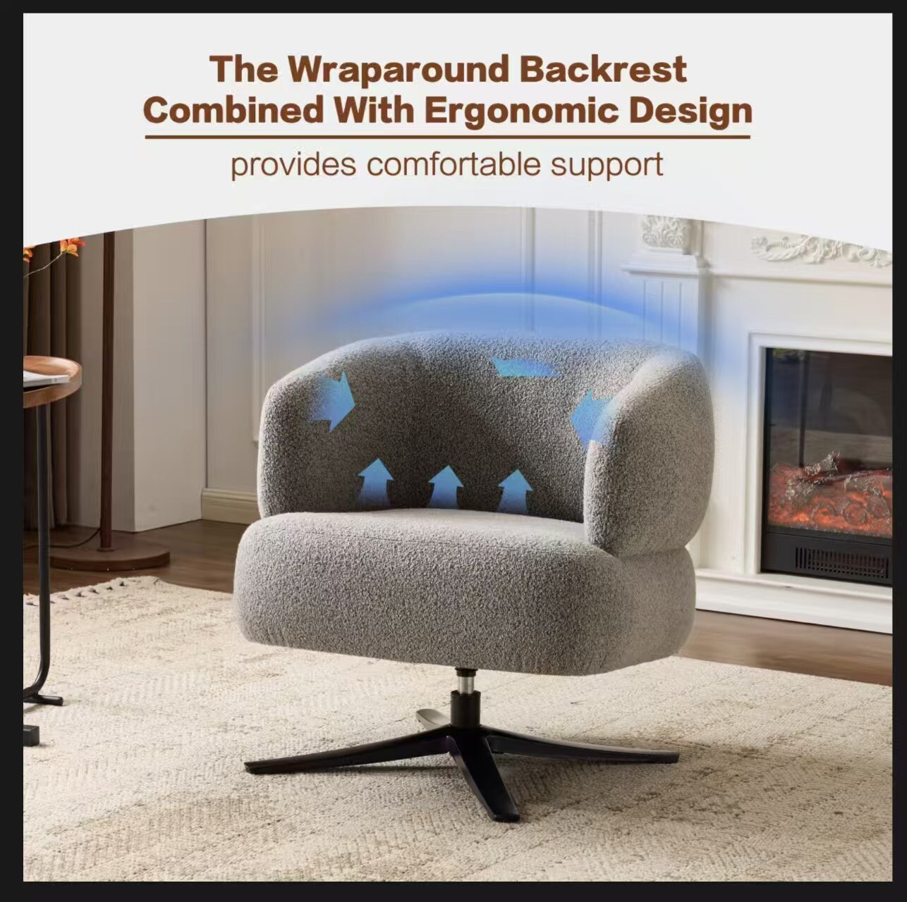 FAVSH Cuddle-style leisure swivel sofa chair suitable for balconies ...