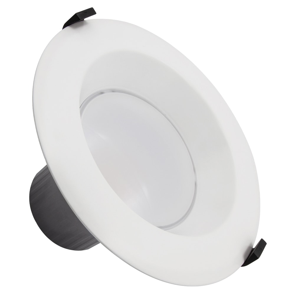 White Aluminum 10-Inch Recessed LED Downlight for Indoor/Outdoor Use