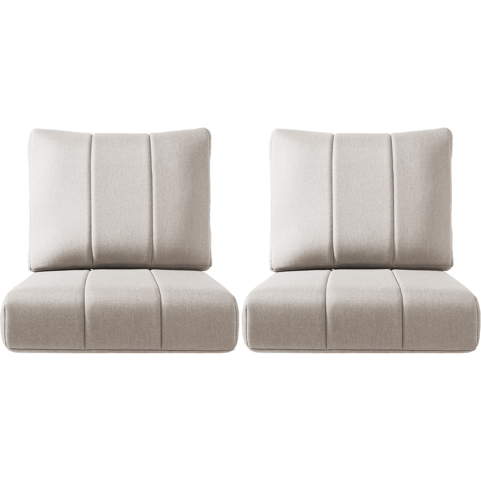 Rilyson FSZBDGQ024-2AA 24-in x 24-in 4 -Piece Beige Patio chair cushion