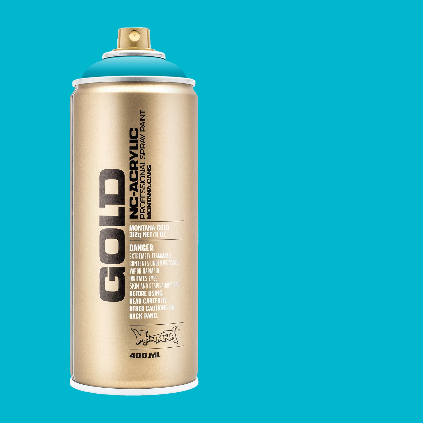 Montana Cans MXG-P2000 GOLD Matte 100 Percent Cyan Spray paint ( NET WT. 11-oz )