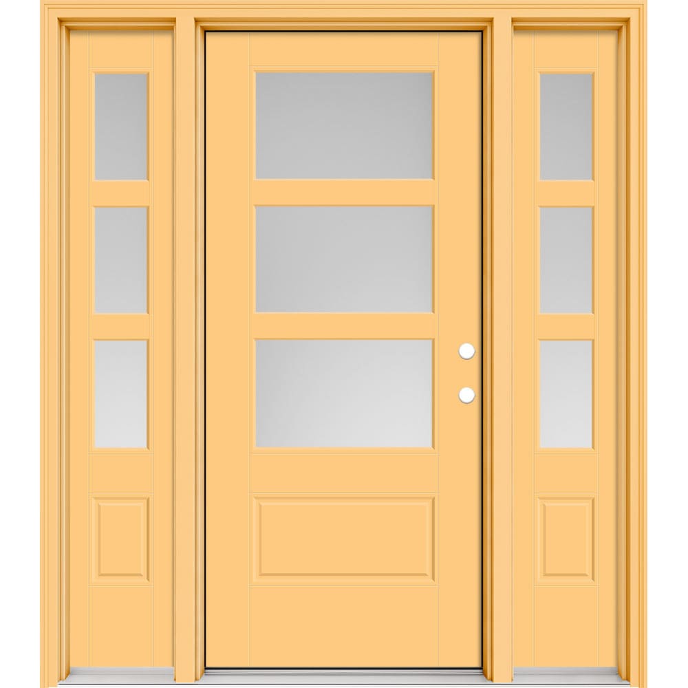 Masonite Performance Door System 64 In X 80 In X 4 9 16 In Fiberglass 3 4 Lite Left Hand Inswing