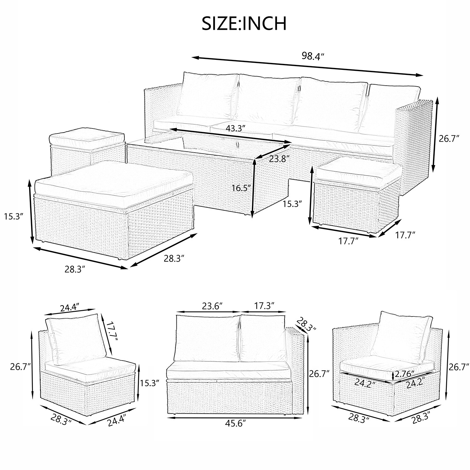 Bybafun YB7900029 Patio-Sofas-Daybeds - View #6