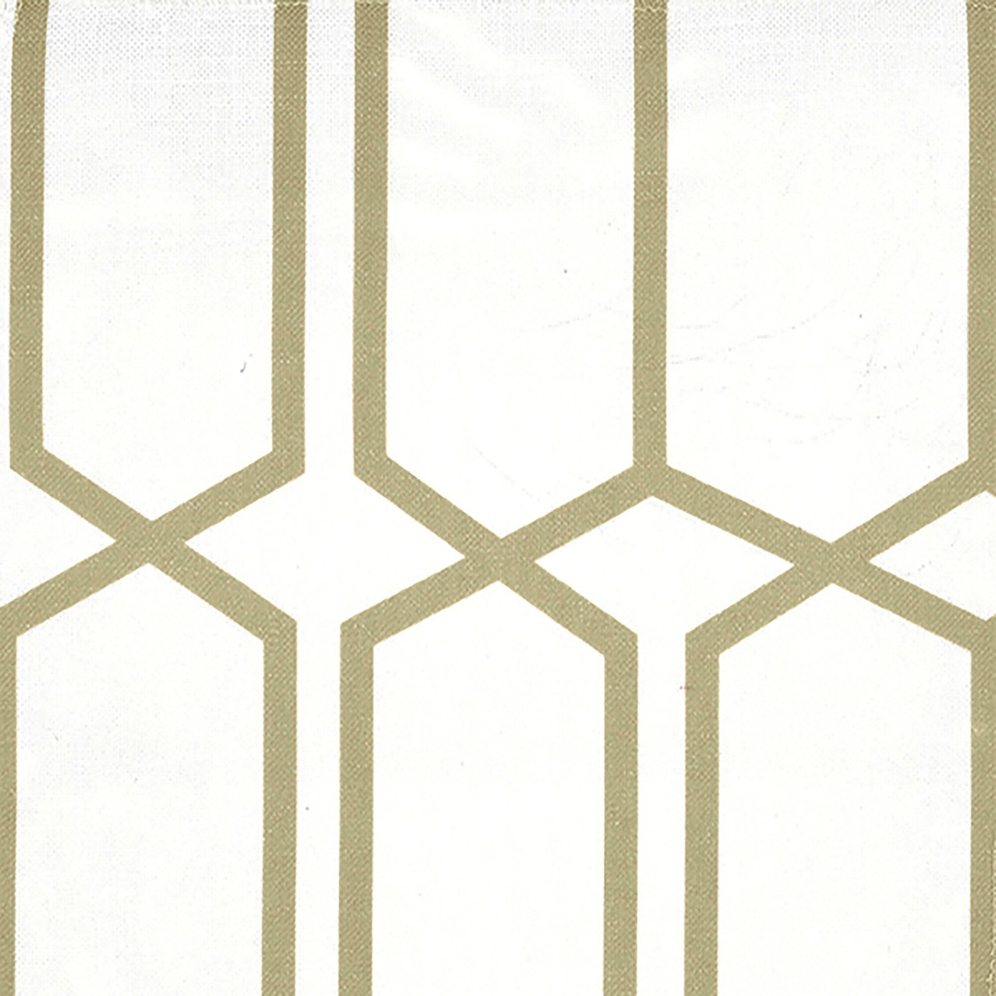 Golden Yellow Geometric Room Darkening Grommet Drapes