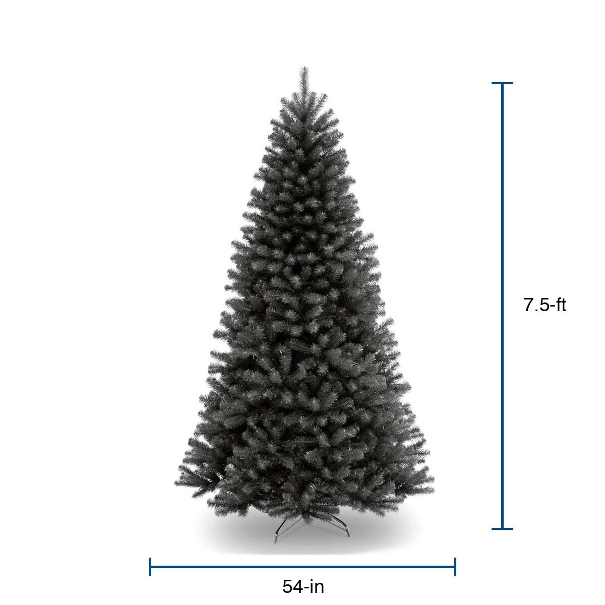 National Tree Company 7.5-ft North Valley Spruce Artificial Tree Black ...