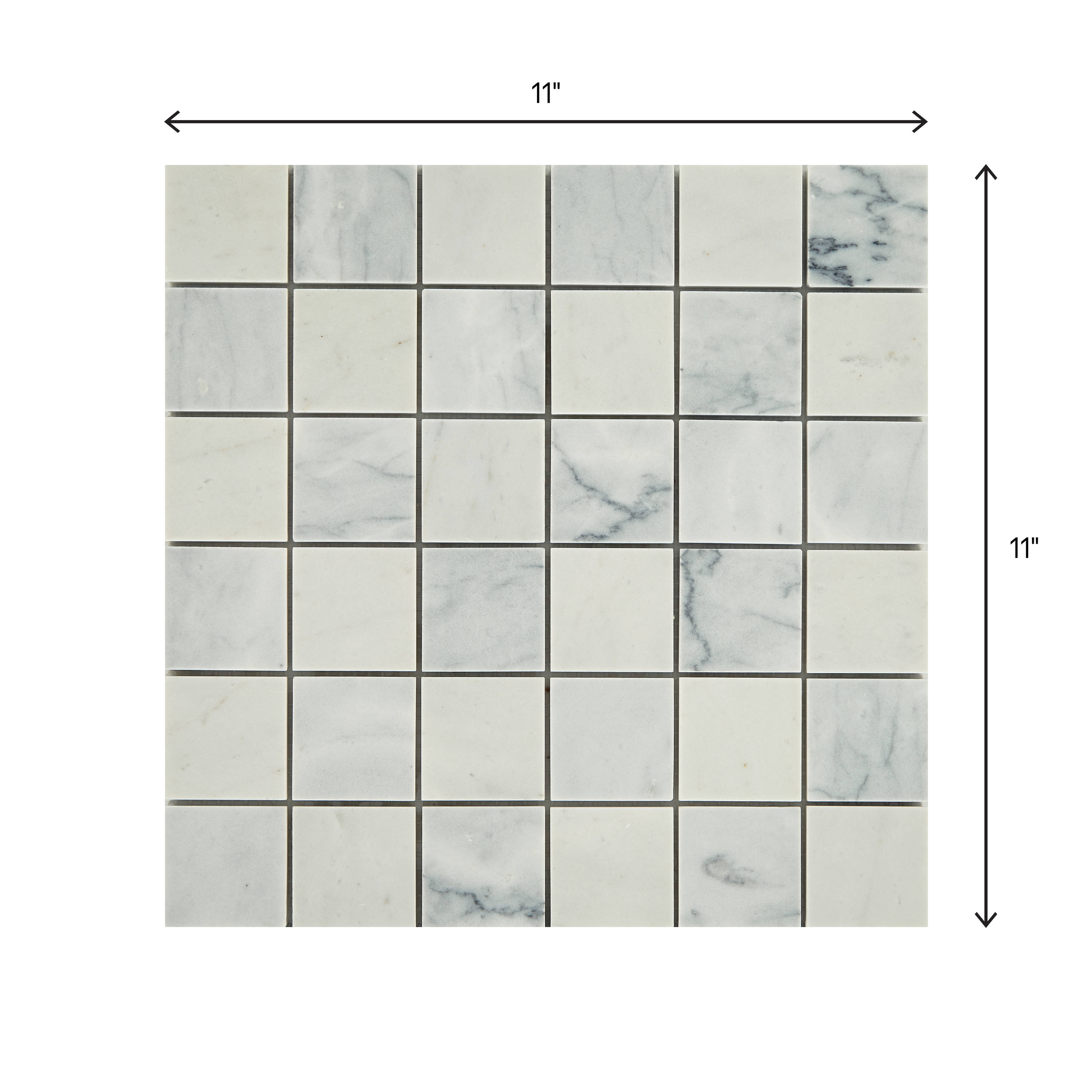 American Olean Genuine Stone Refined White 11-in x 11-in Honed