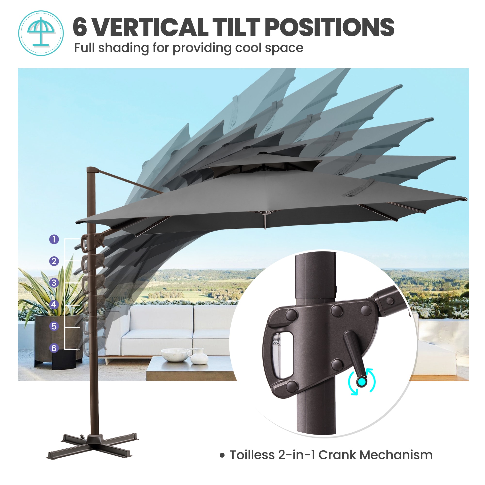 Crestlive Products CL-PU057DGY Umbrellas-2 - View #6
