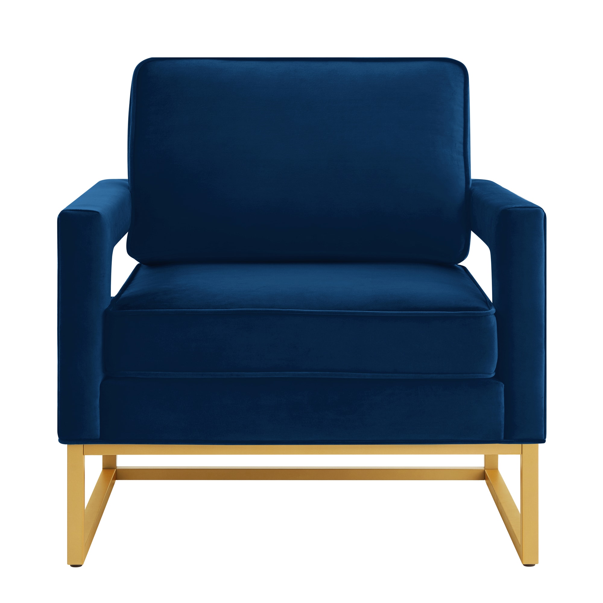 Bybafun YD3800012 Modern Blue Velvet Accent Chair