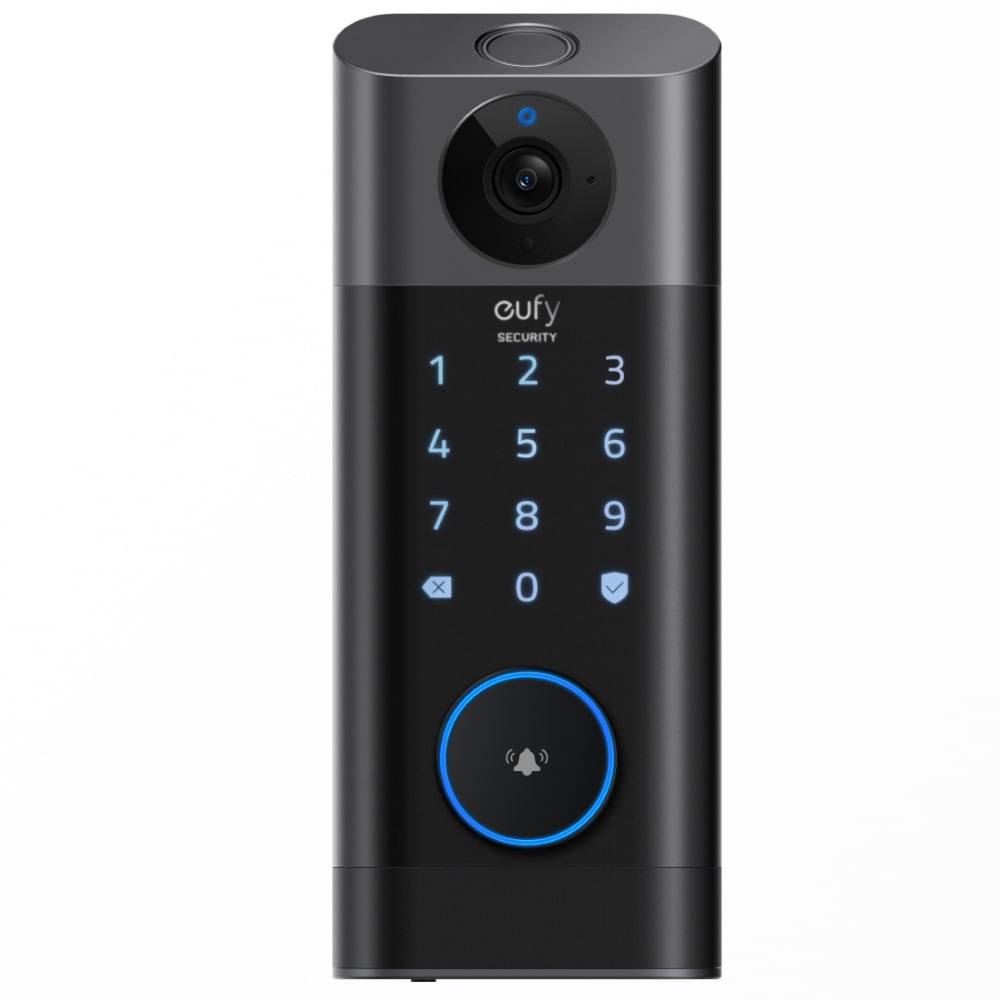 eufy Security eufy Security Video lock Wireless Wi-Fi Compatible Smart  Video Doorbell in Black in the Video Doorbells department at