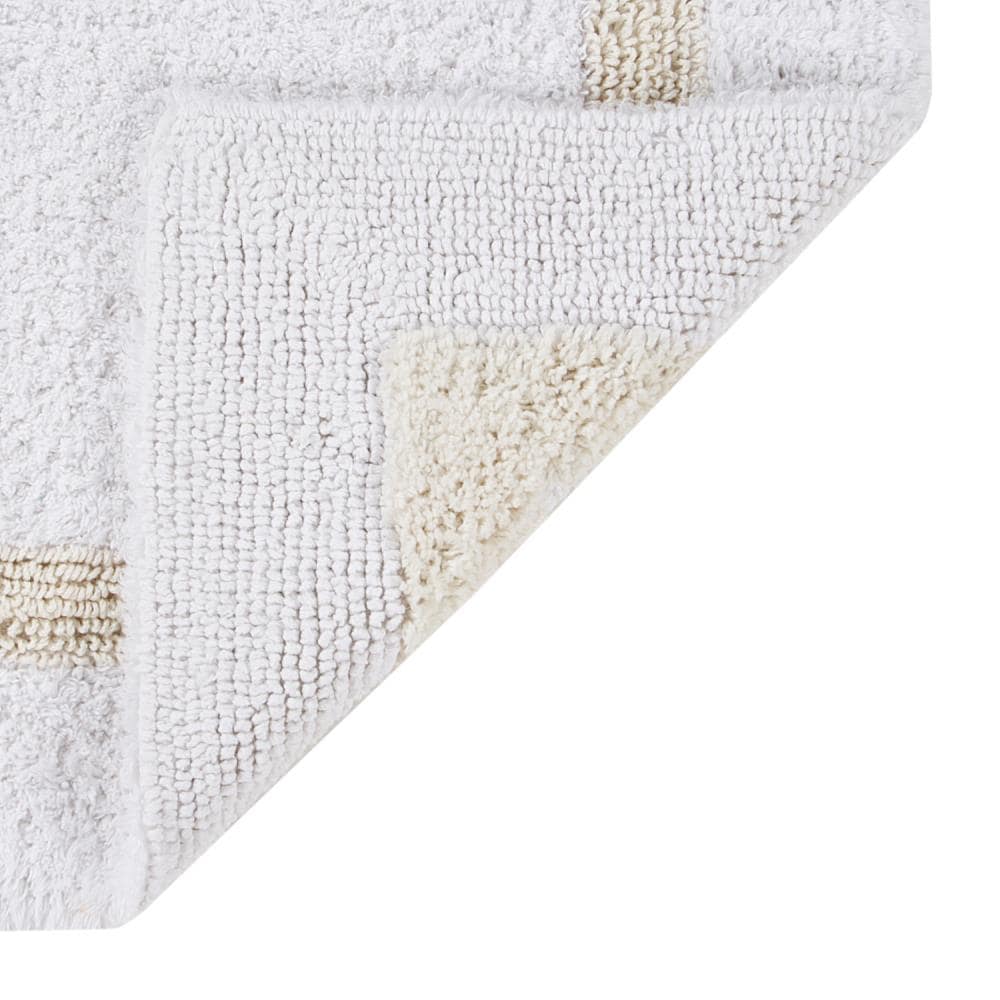 24x40 Hotel Collection Bath Rug White/Gray - Better Trends