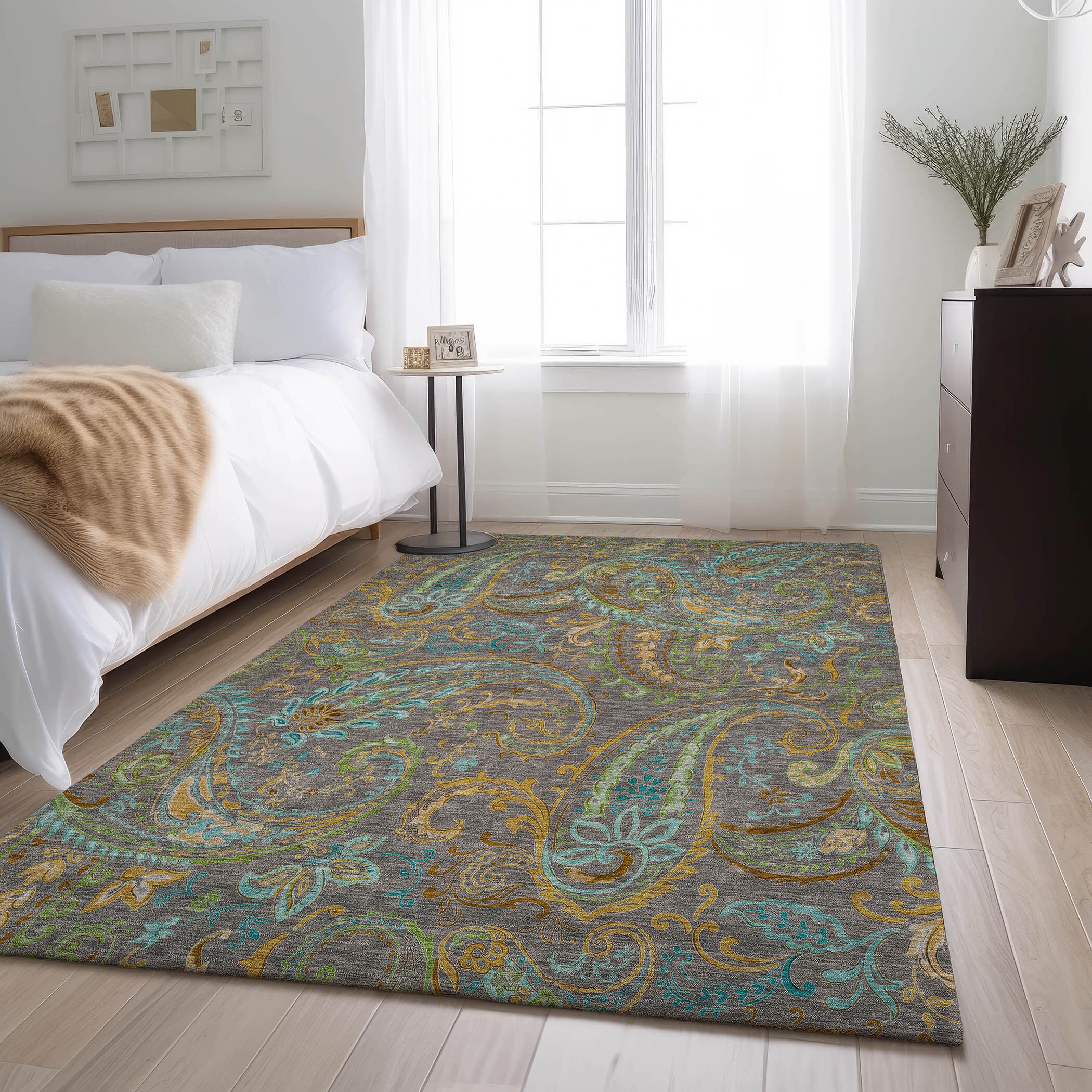 Addison Rugs AMF518PP30X46 Mayfield AMF518PP 2 x 3 (ft) Loomed Polyester Purple Rectangular Indoor Abstract Machine washable Area rug