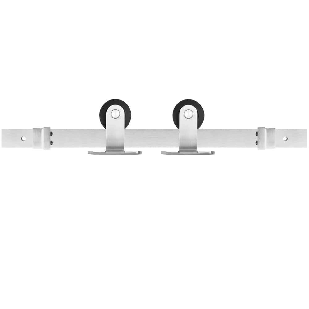 Miseno MBDH0305X96 96 Inch Standard Wheel Top Mount Barn Door Hardware Kit #MBDH0305X96BK