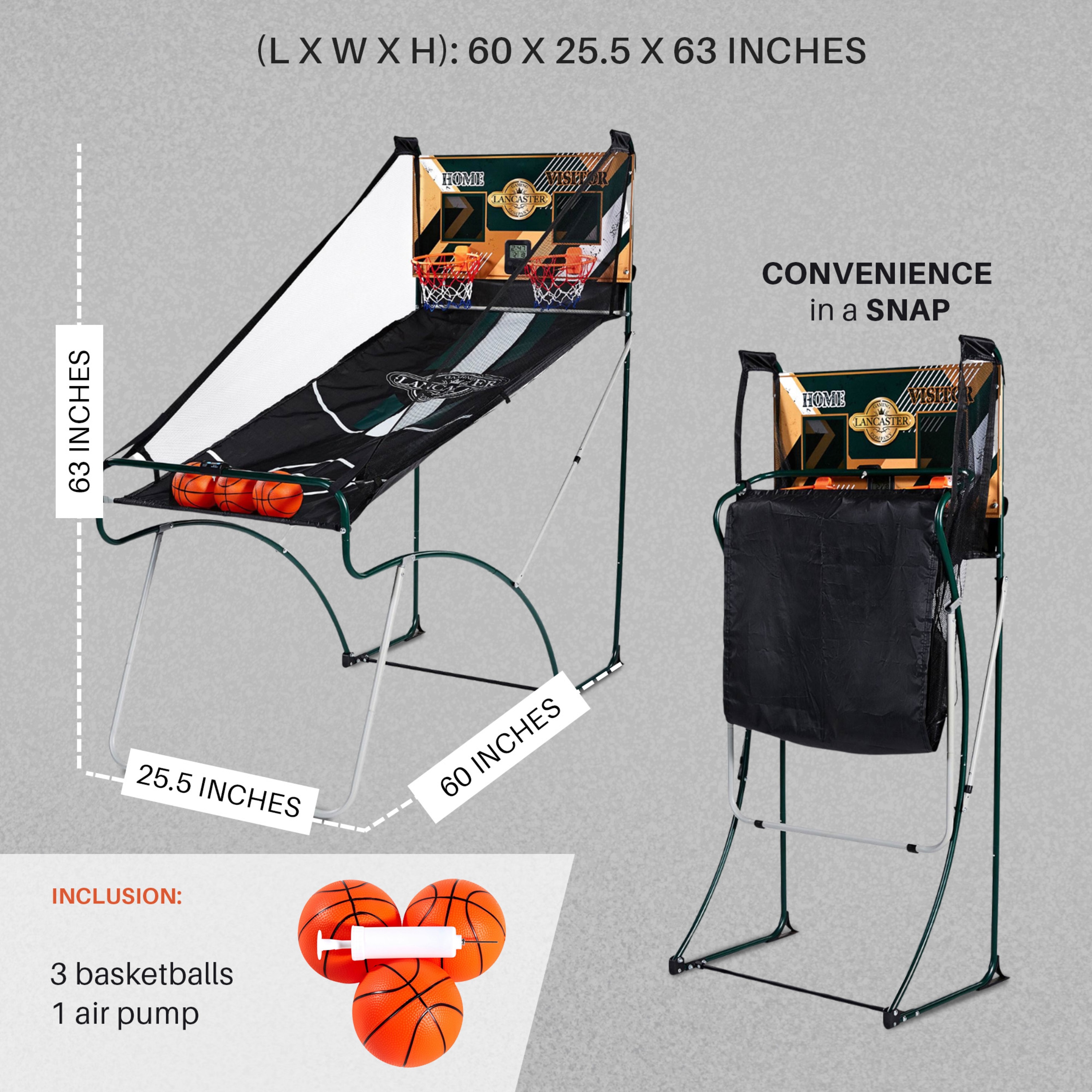 Lancaster Gaming Company 84070 Electronic-Basketball-Games - View #3