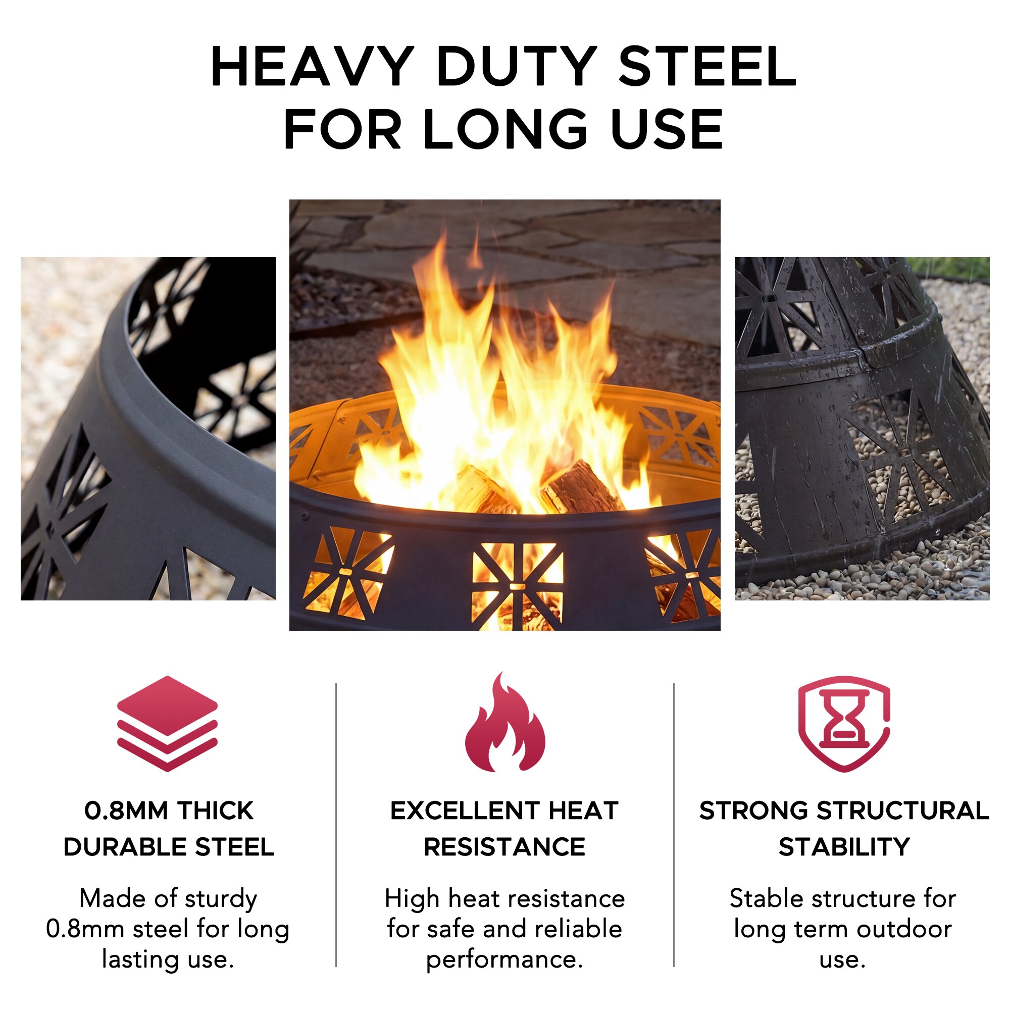 Sunjoy A301069800 Commercial-Fire-Rings - View #9