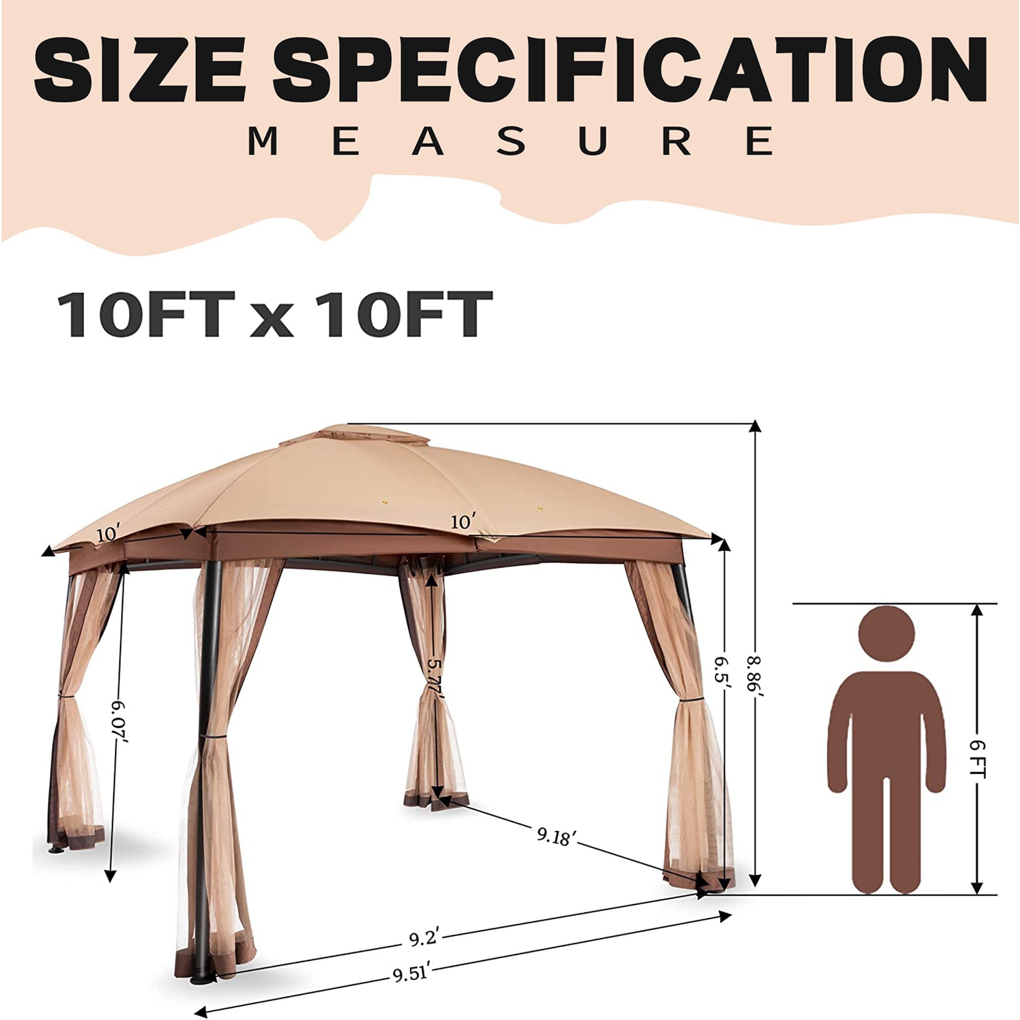 StarEcho GAZ004K Wood-Resin-Gazebos - View #7