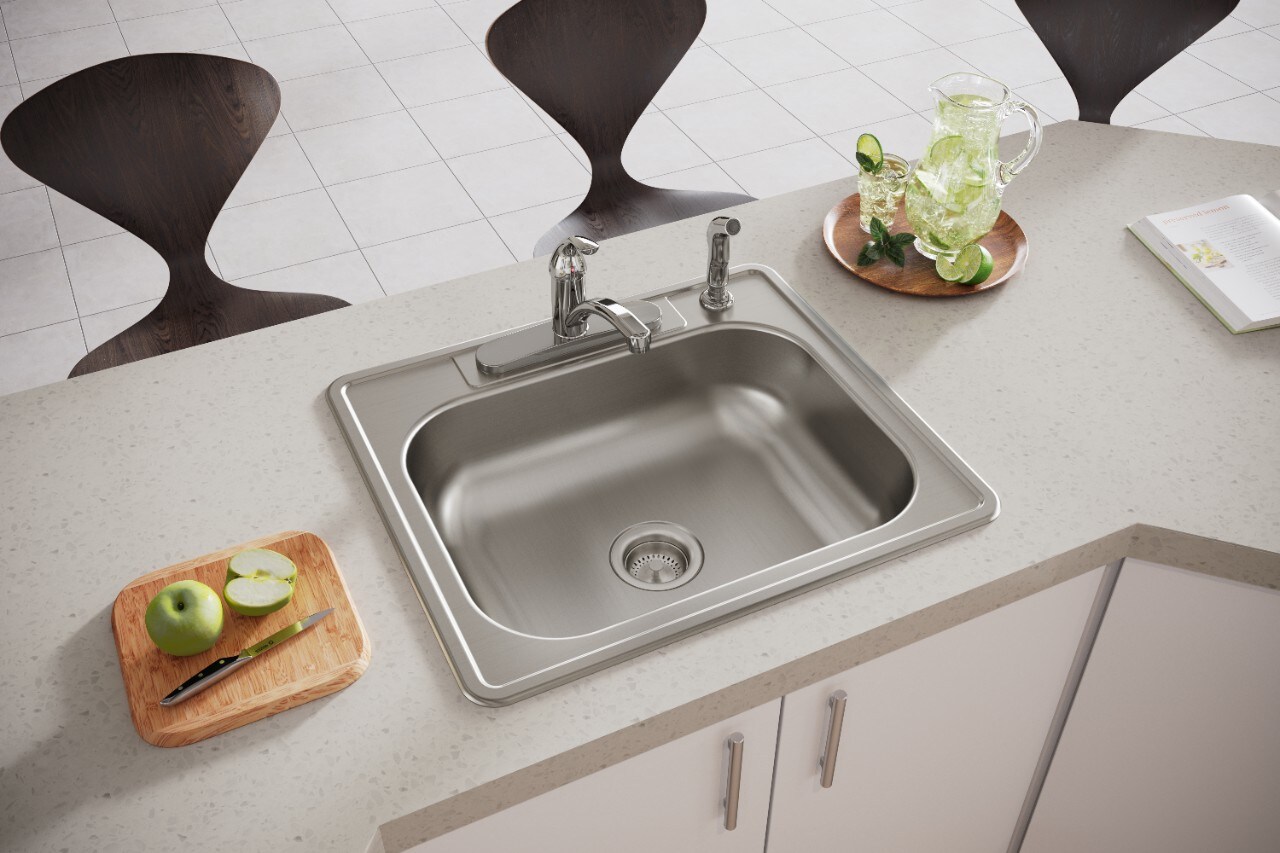 Dayton 25" Single Bowl Stainless Steel Drop-In Kitchen Sink