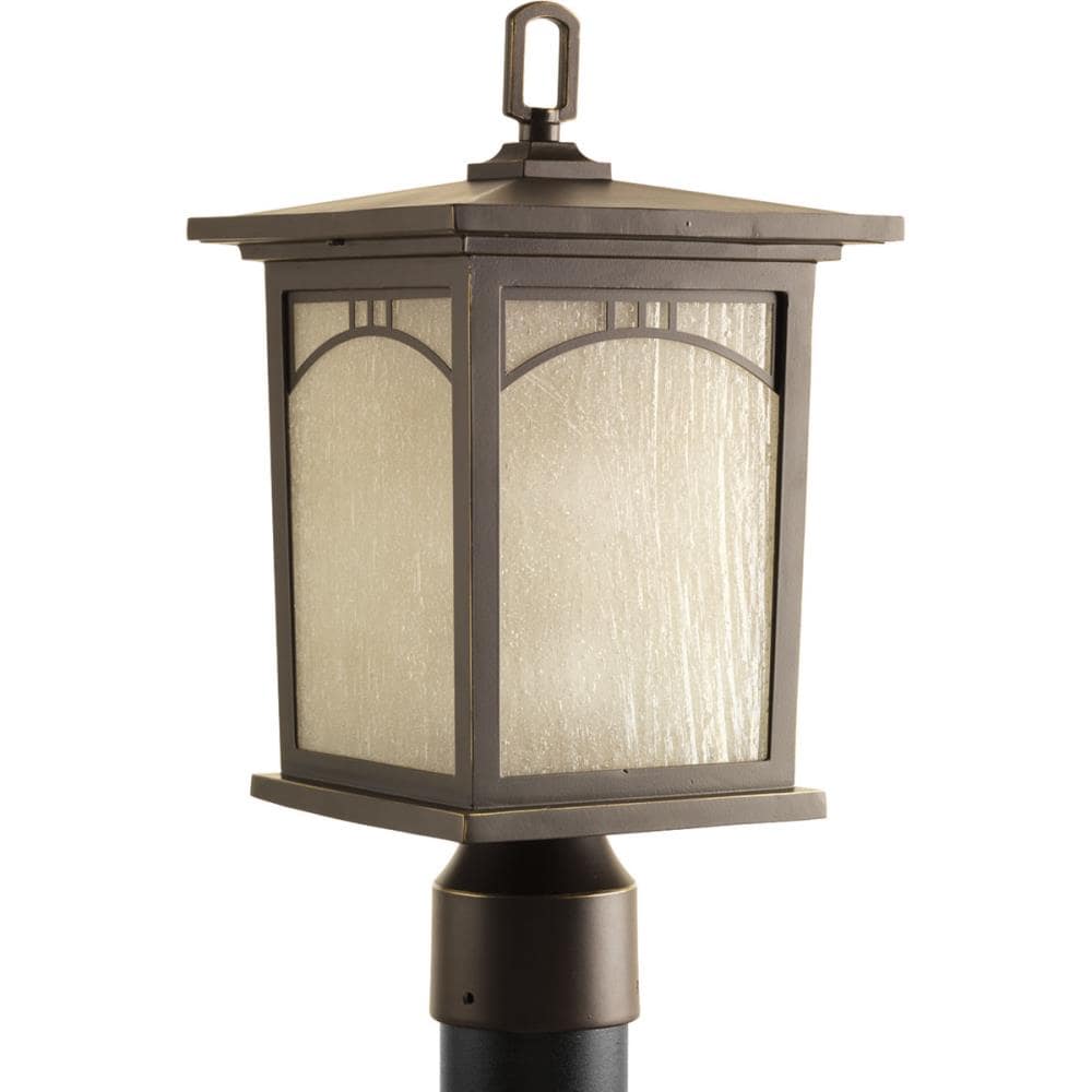 Progress Lighting P6452-20 Residence 15.6875-Inches Antique Bronze Craftsman Outdoor Light post lantern