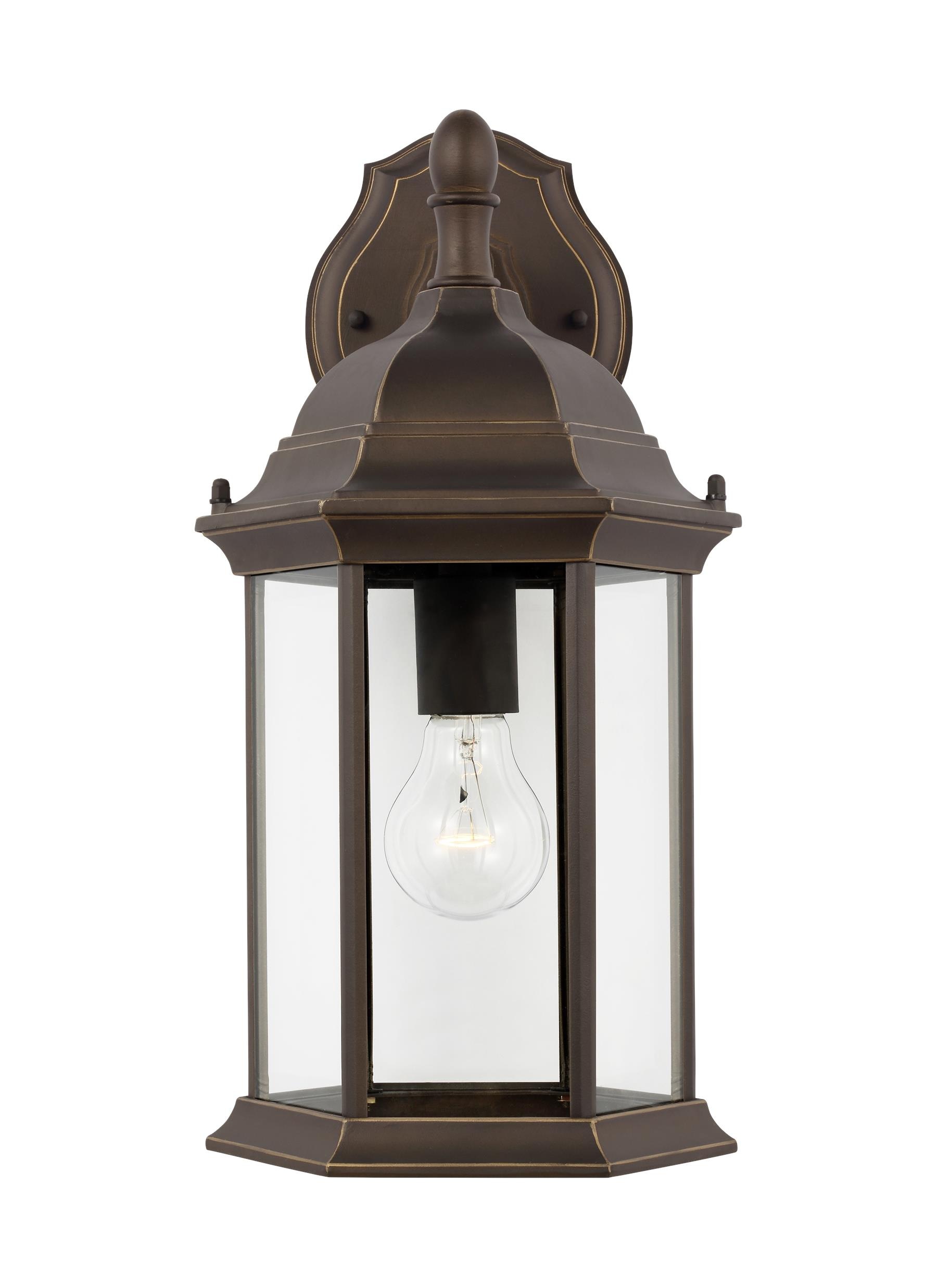 Generation Lighting 8938701-71 Sevier 1 -Light 15.875-in H Antique Bronze Hardwired Outdoor Wall Light