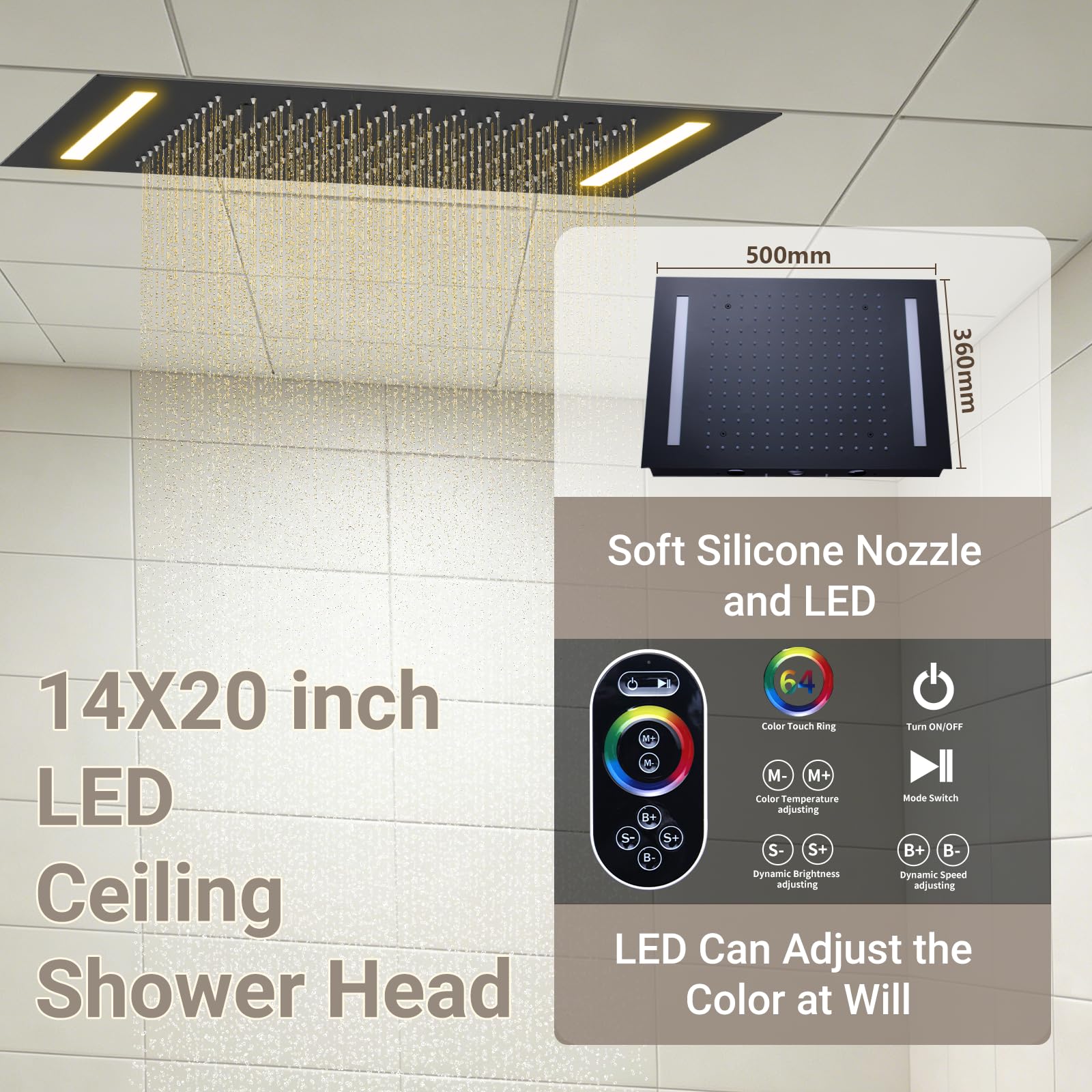 CYIKE LCY0813E221 Fixed-Showerhead - View #3