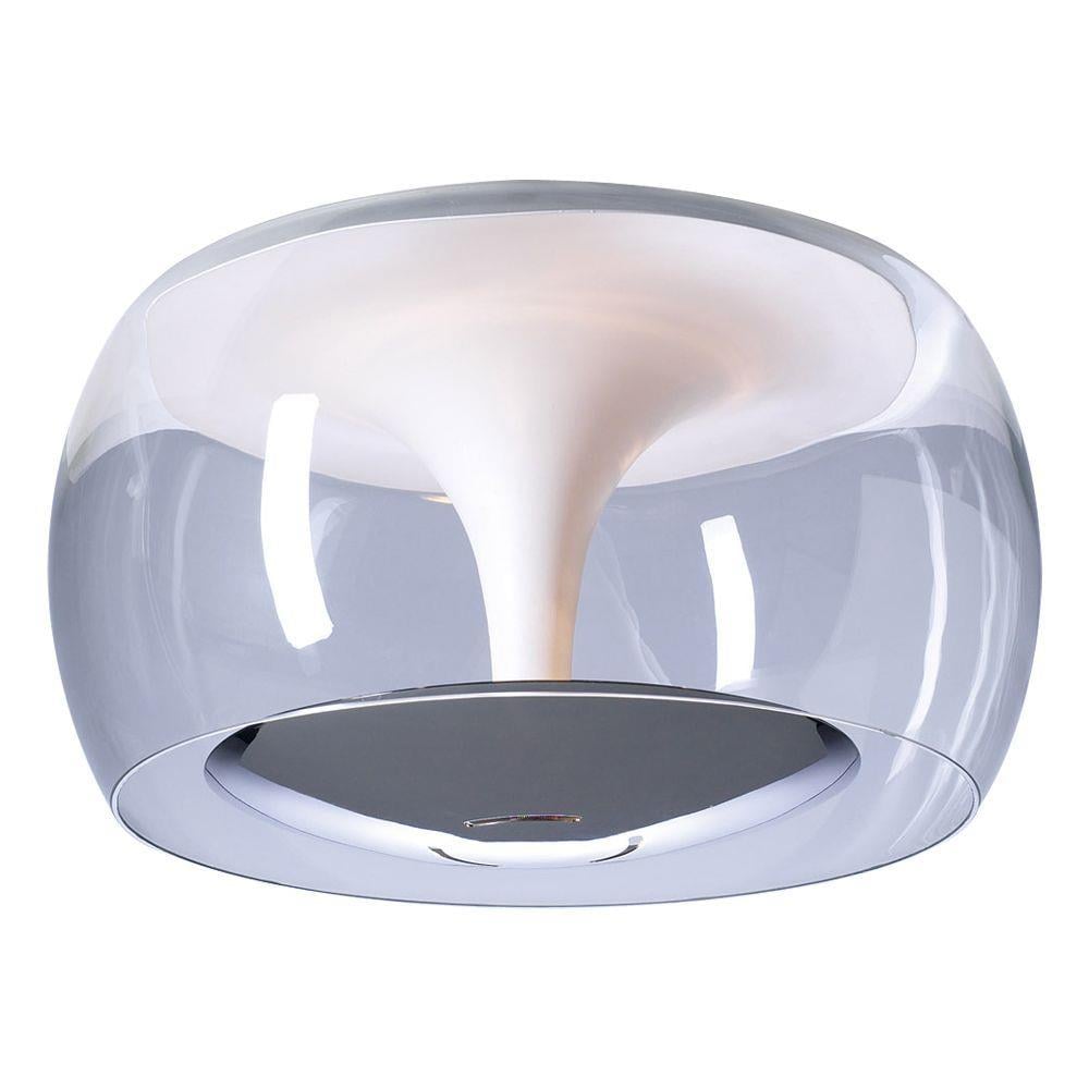 PLC Lighting 81557 PC 1-Light 16-in Polished Chrome Halogen Flush Mount Light