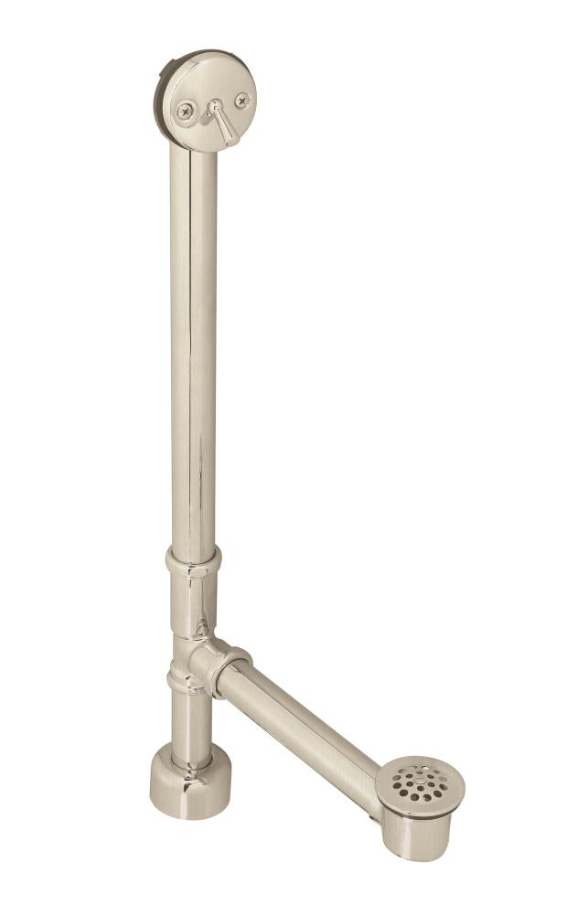 WESTBRASS D3241K-07 Bath Waste and Overflow All Exposed Beehive Grid- 22" Make-up In Satin Nickel