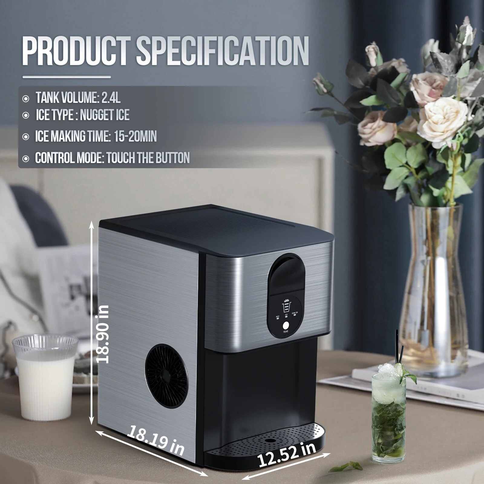 Antarctic Star Z5820DN-SILVER Commercial-Ice-Makers - View #4