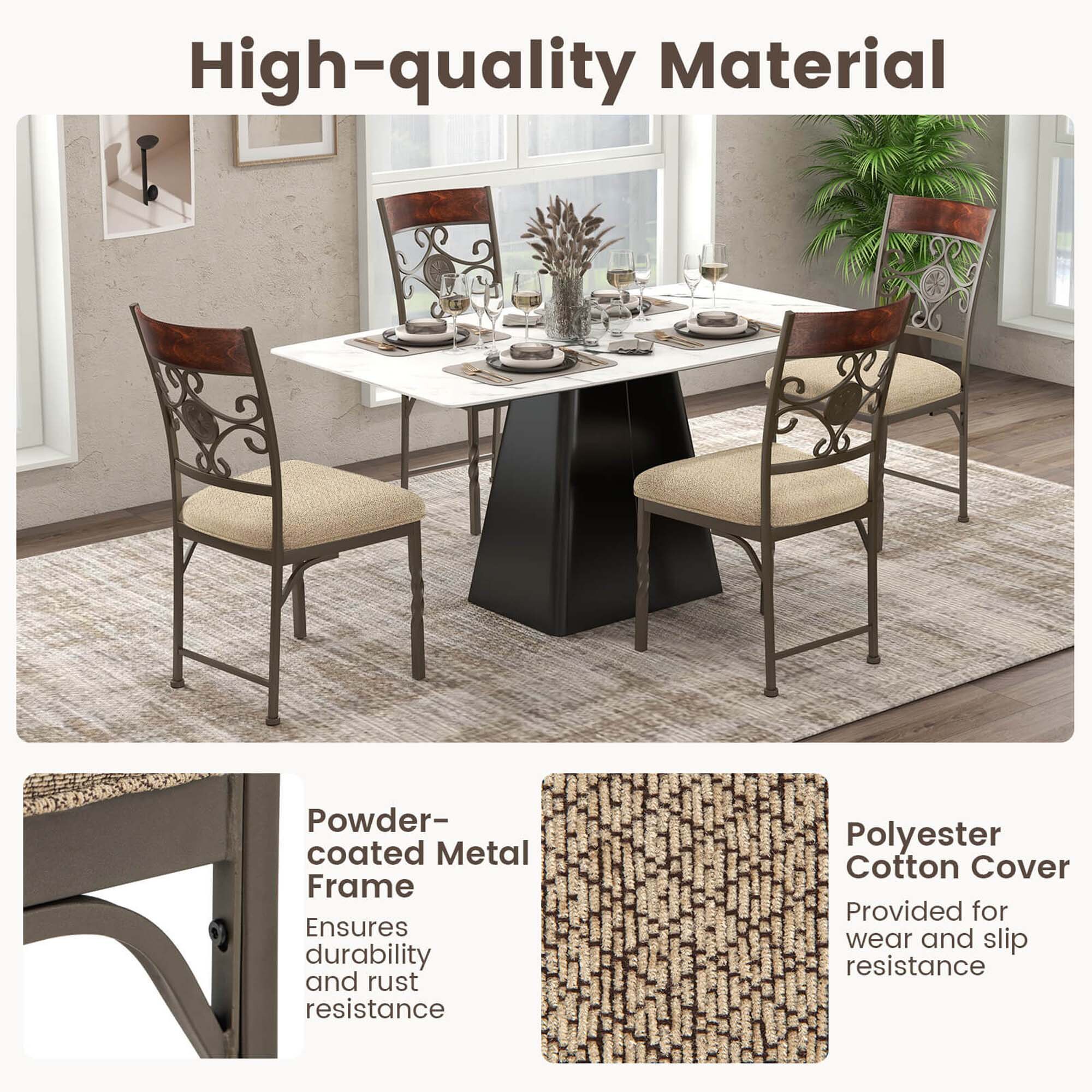 Costway HCST02241 Dining-Chairs - View #5