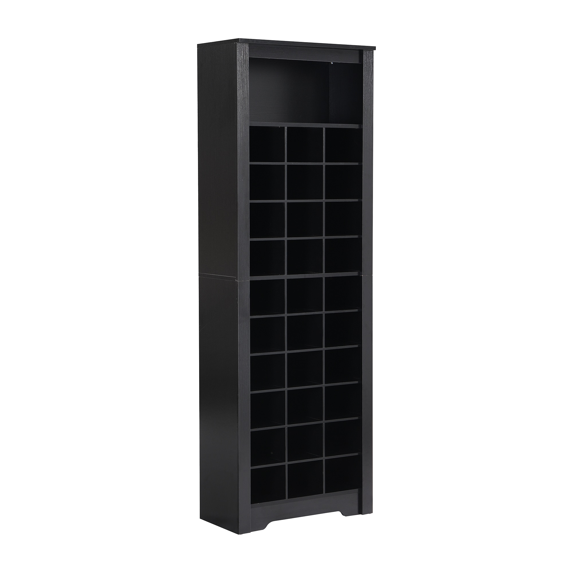 Nestfair SC0009B 73.8-in H 11 Tier 30 pair Black Wood Shoe cabinet