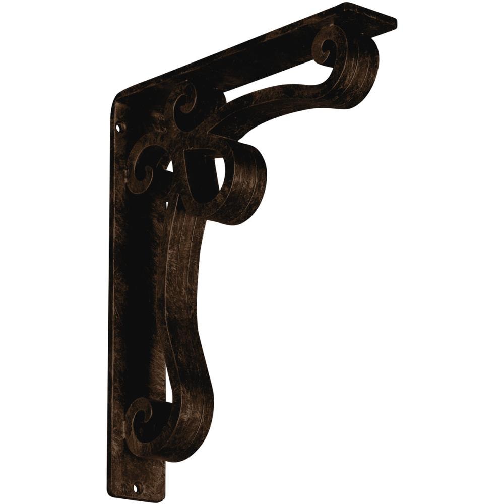 Ekena Millwork BKTM02X10X12TOLABZ Orleans 10-in x 2-in x 12-in Antique bronze Wrought iron Countertop support bracket