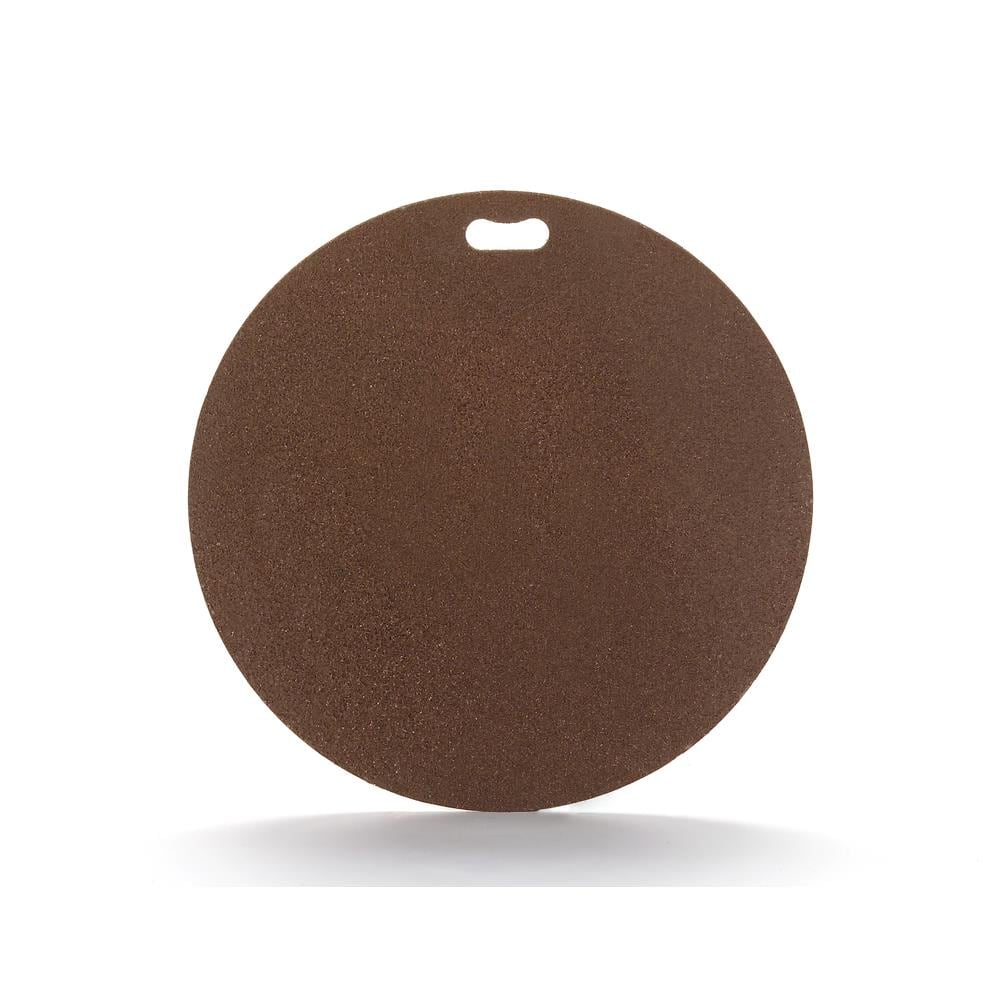 The Original Grill Pad Earth-tone Brown Fiber Cement Round Grill