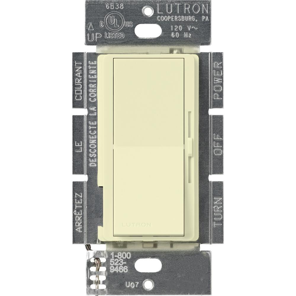 Lutron DVFSQ-F-AL Diva Fan Control 1.5 -Amp 3-speed Rocker Fan Control Almond