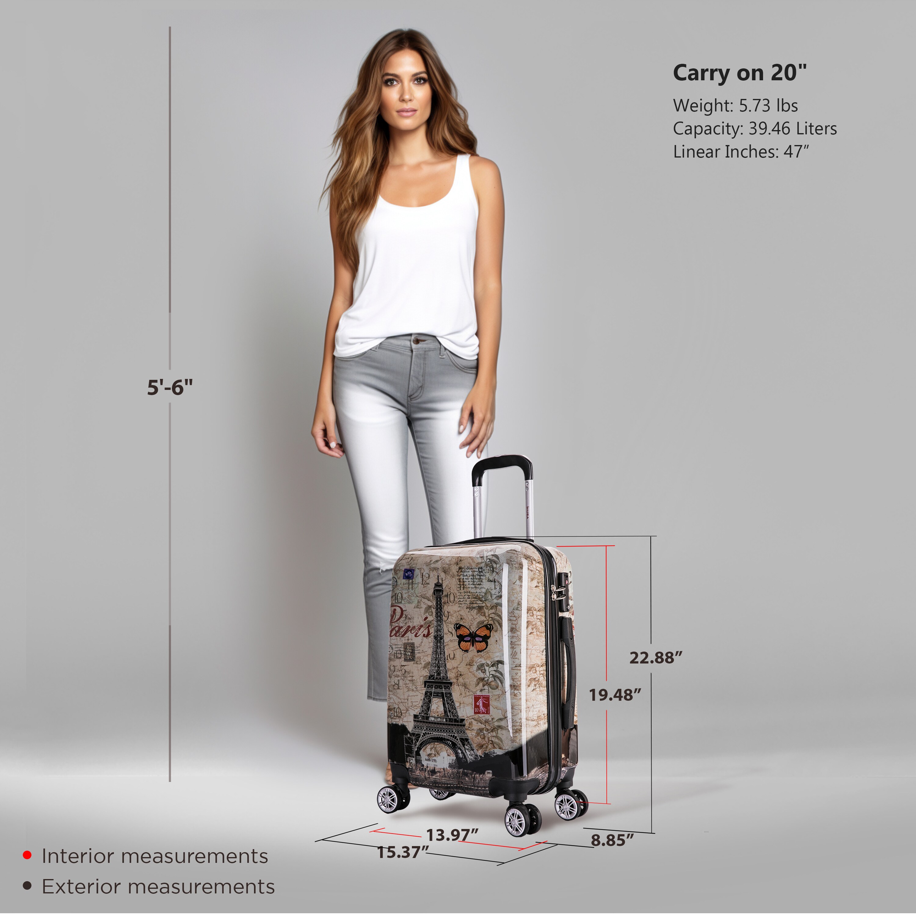 InUSA IUAPC00S-PAR Luggage-And-Luggage-Sets - View #7