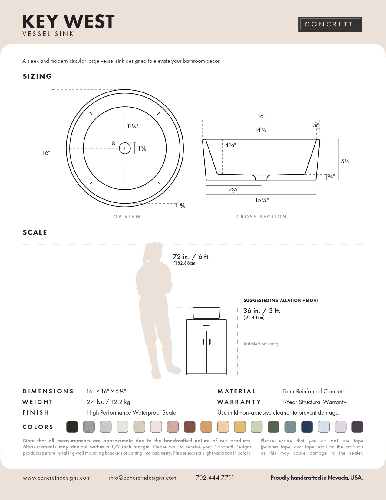 Concretti KEYWESTSTONE1 Bath-Sink - View #6