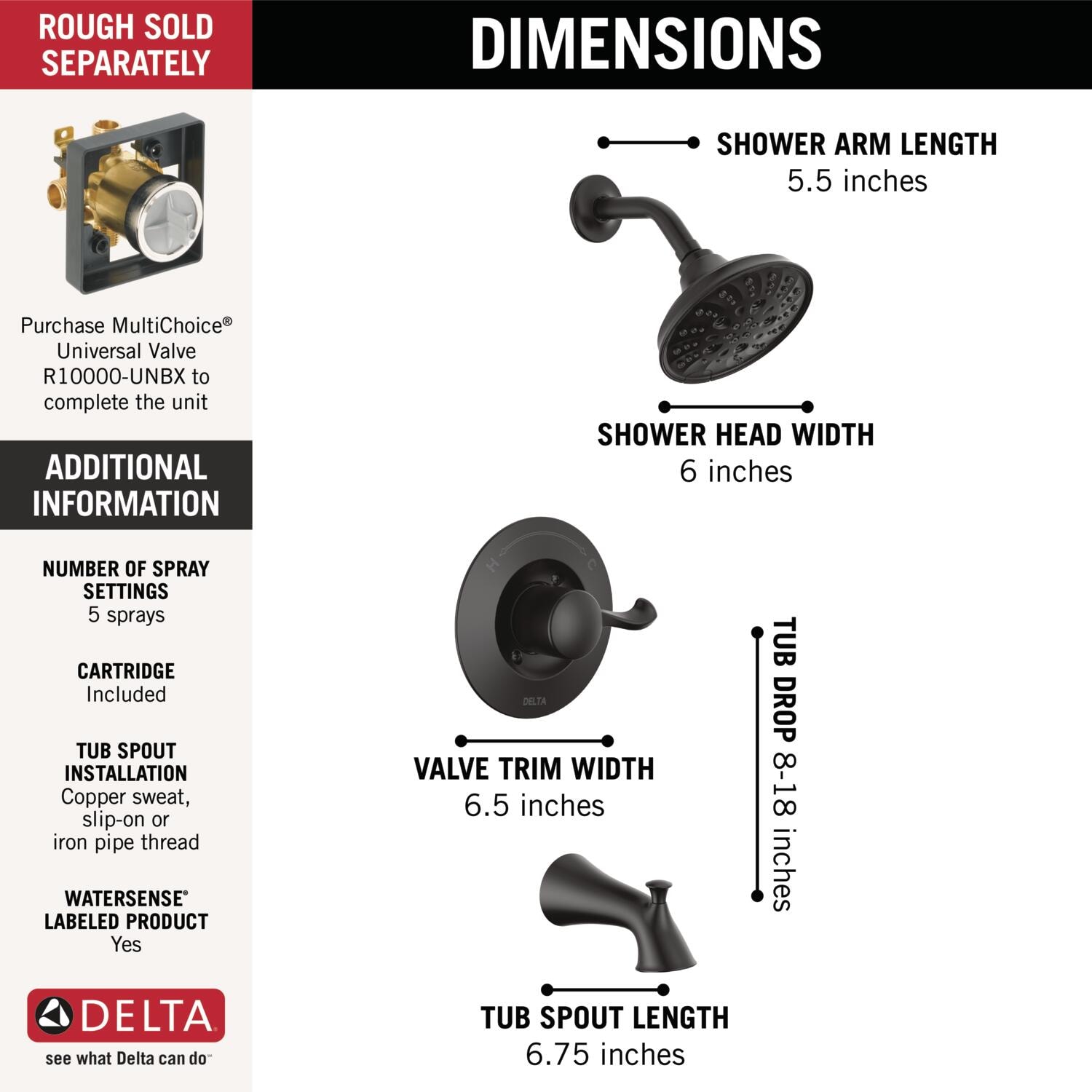 Delta 144897-BL Tub-Shower-Faucets - View #3