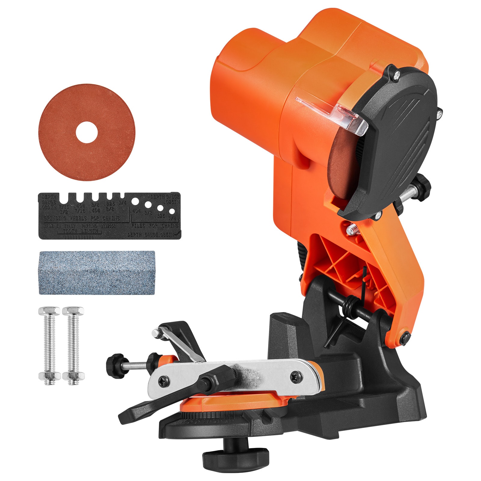 VEVOR Electric Chainsaw Sharpener 85W Bench Saw Chain Sharpener 5000RPM Professional Chainsaw Sharpening Tool with 2 Grinding Wheels for Woodworking Logging Gardening