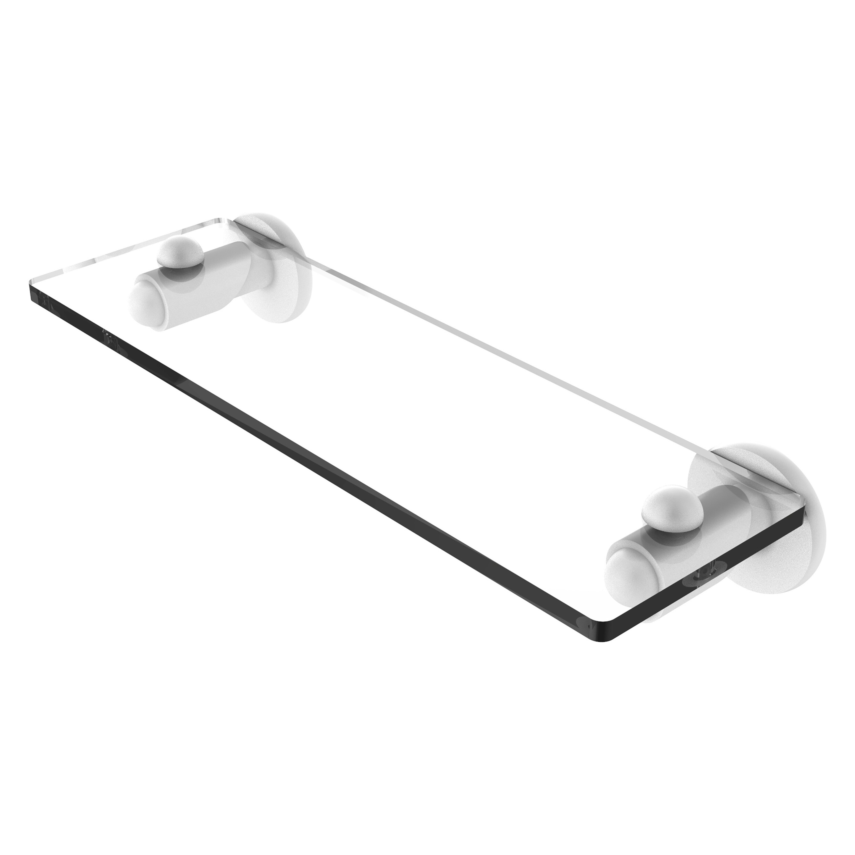 Allied Brass SH-1/16-WHM Soho Matte White Wall mount Bathroom Shelf ( 16-in x 2.75-in x 5-in )