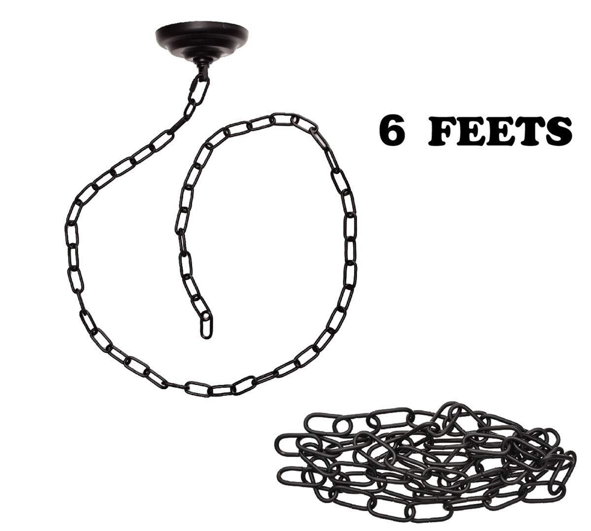 Oyezvary 1 Kit Heavy Duty Black Canopy Kit and Pendant Light Fixture ...