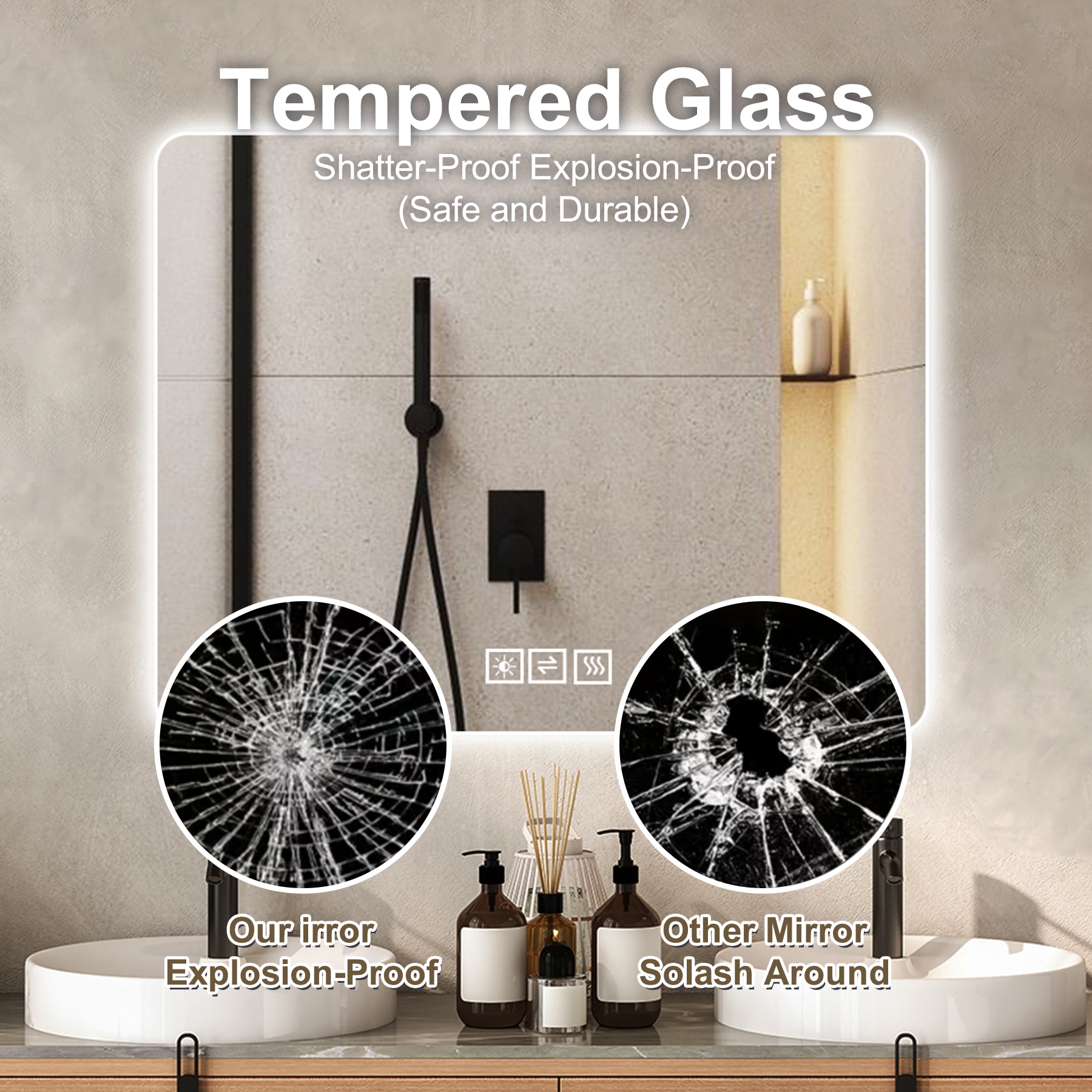 ToolCat SF1-11-YT Framed-Bath-Mirrors - View #6