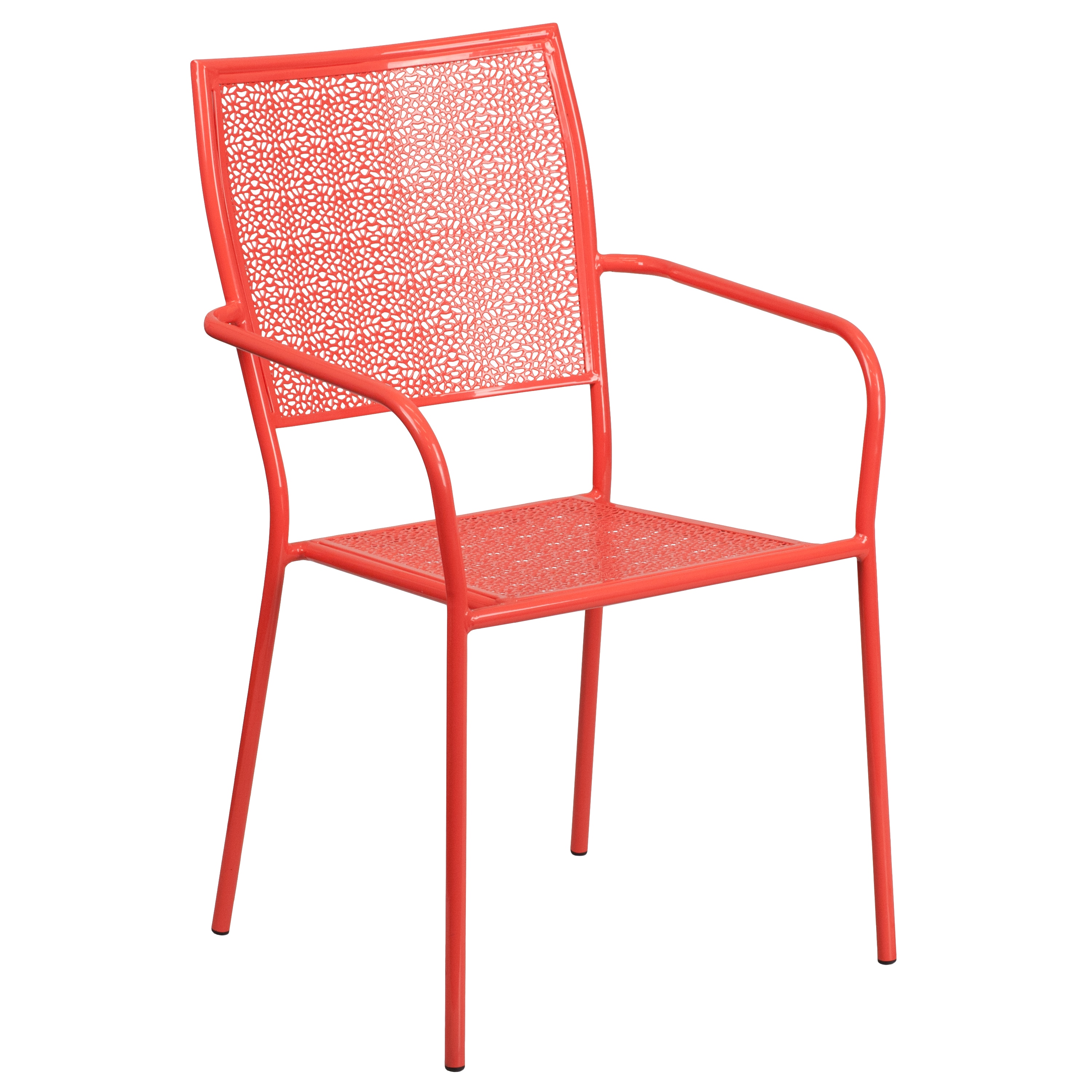 Flash Furniture 889142057338 Oia Stackable Metal Frame Dining arm chair