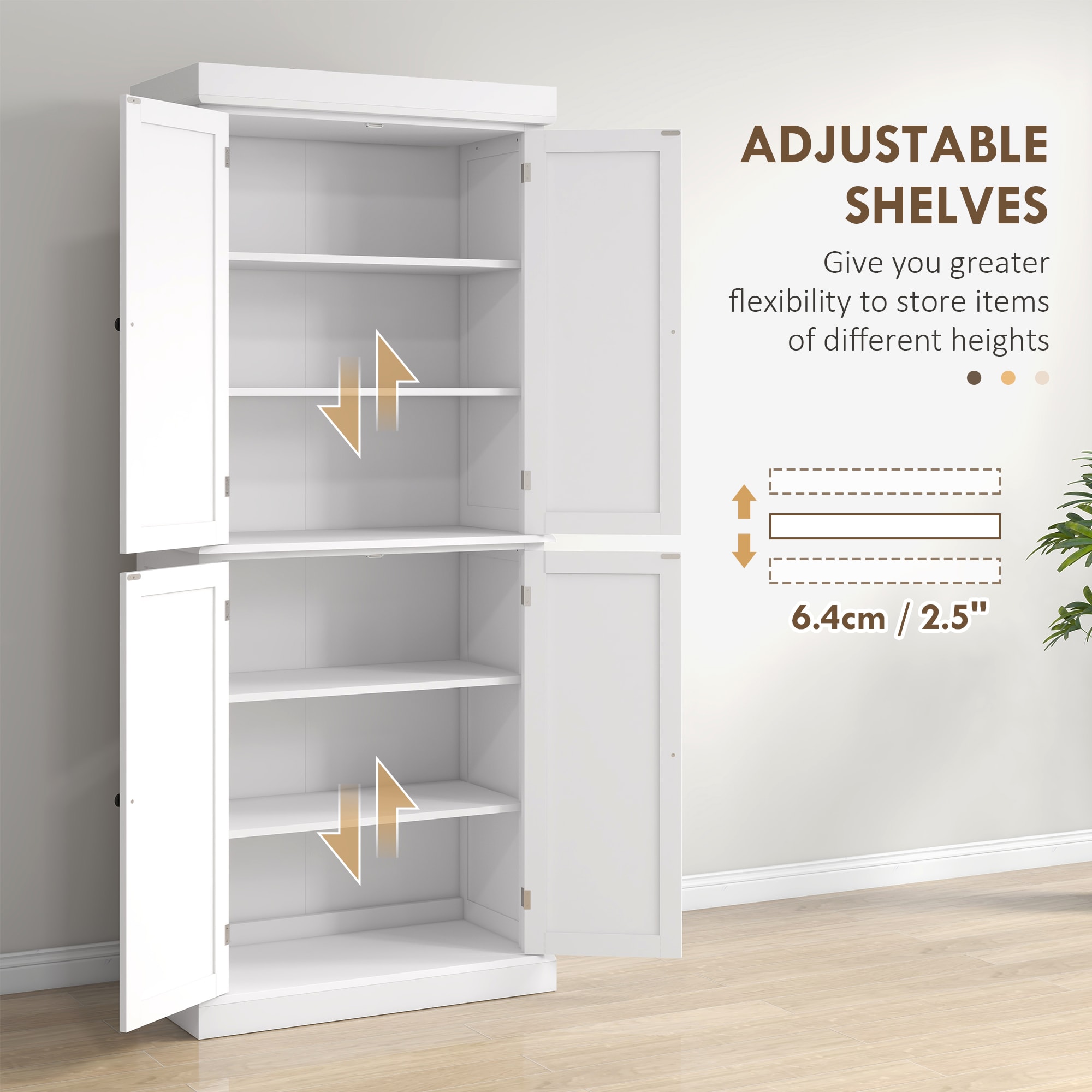 HomCom 835-118V01WT Pull-Out-Cabinet-Baskets - View #5