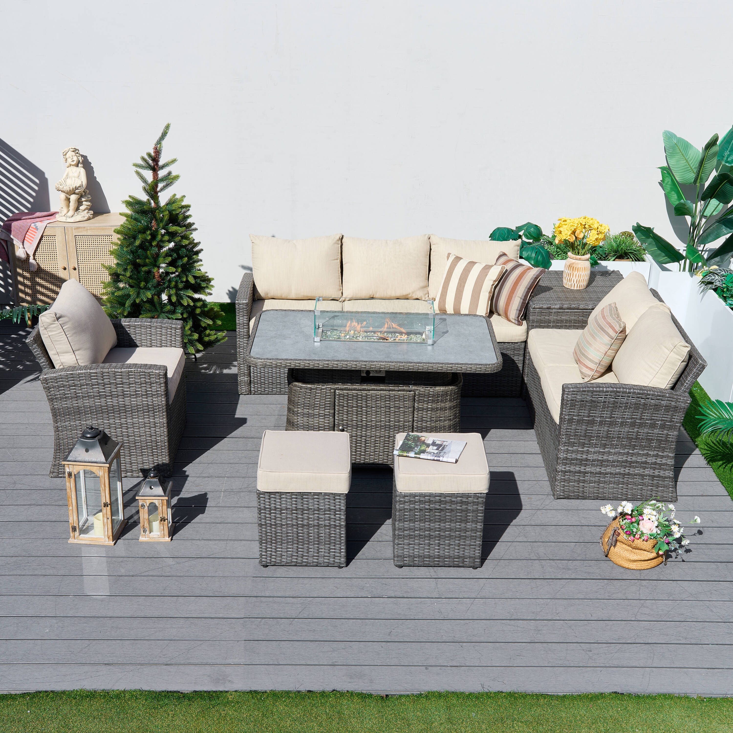 Direct Wicker DWG-1403B&2403RT-GR Patio-Conversation-Sets - View #2